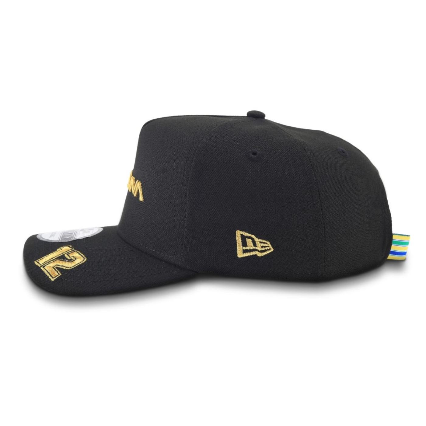 Bone New Era 9FORTY A-Frame Senna – Preto & Dourado Preto 3