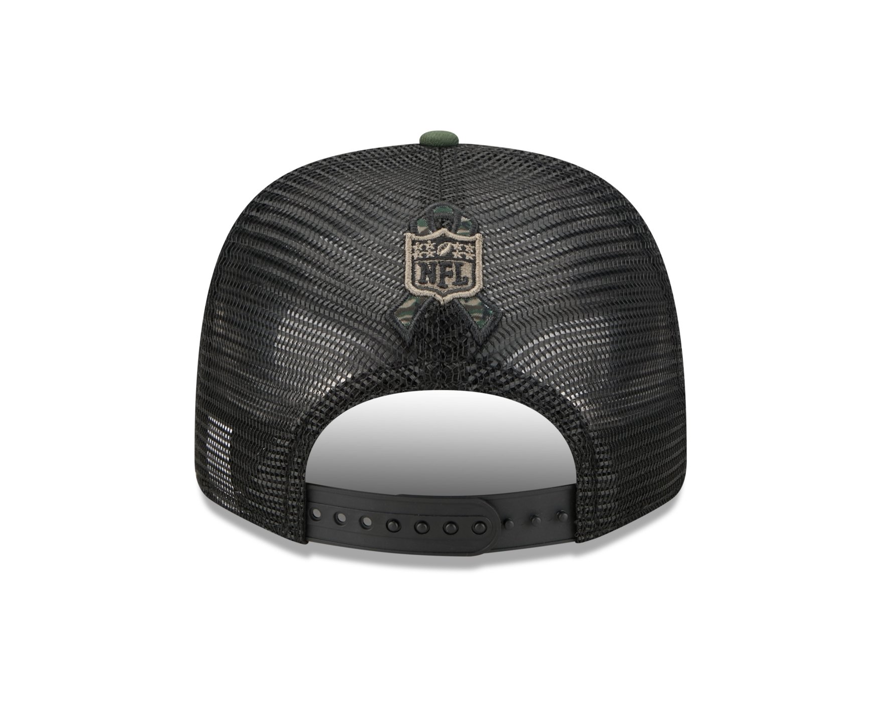 Bone New Era 9SEVENTY Detroit Lions NFL Salute Service 2025 Azul Marrom/Verde 7