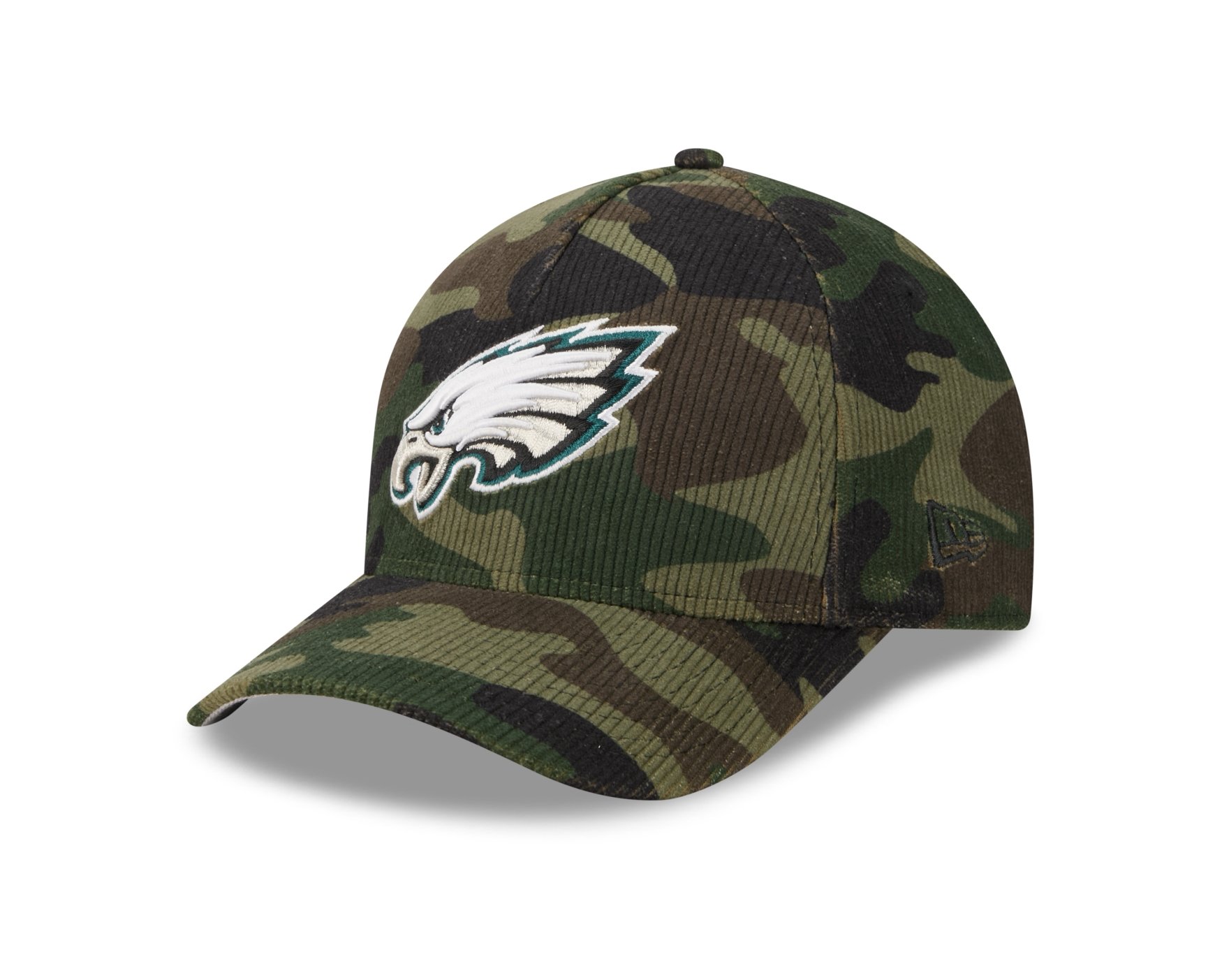 Bone New Era 9FORTY M-CROWN A-FRAME Philadelphia Eagles NFL Salute Service 2025 Militar Marrom/Verde 2