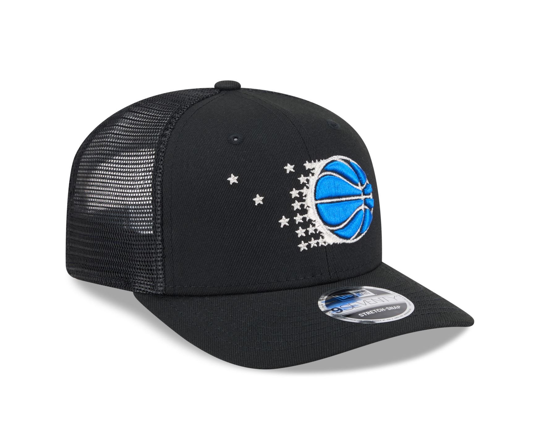 Bone New Era 9SEVENTY Stretch Trucker Orlando Magic Hardwood Classics NBA Preto Preto 6