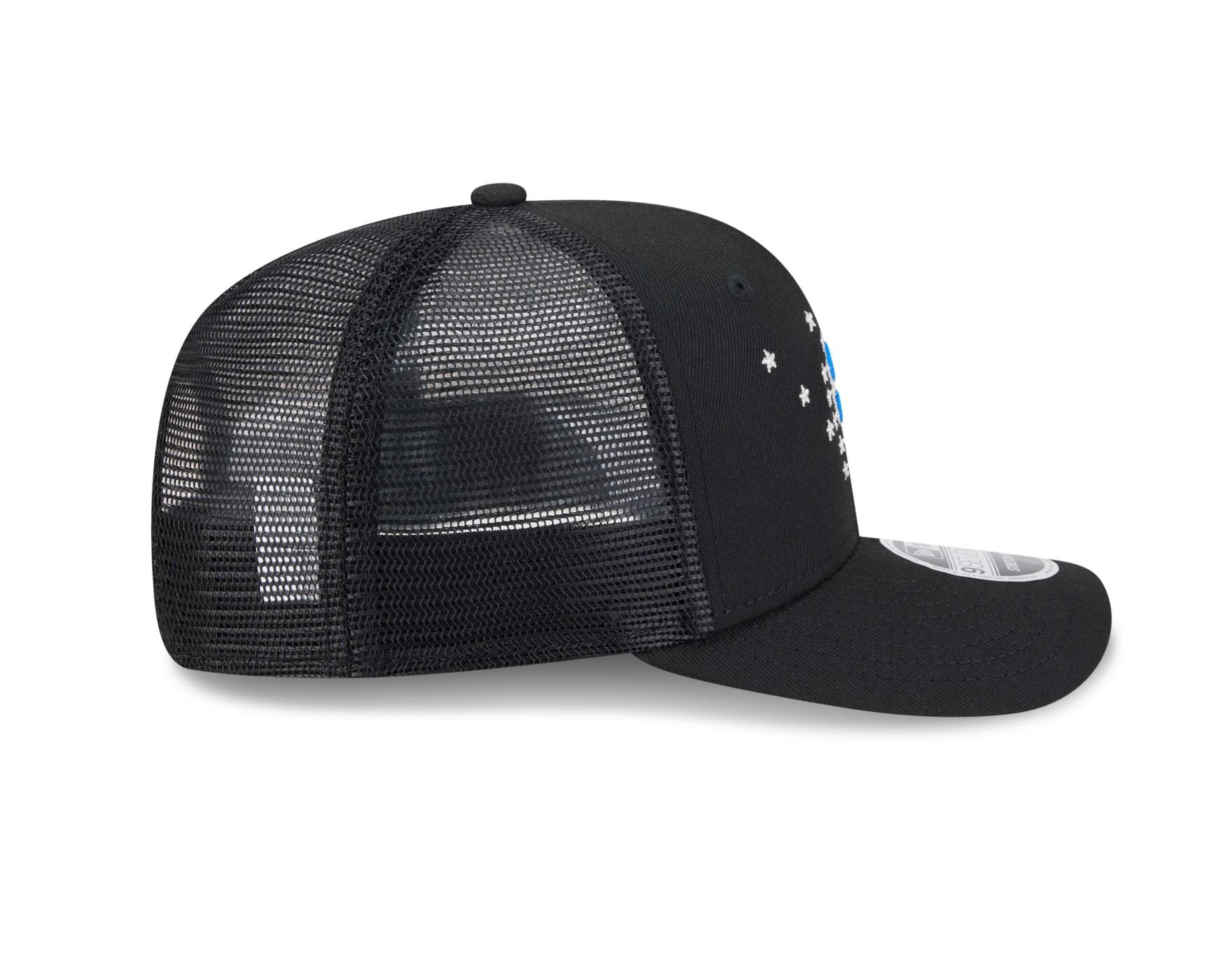 Bone New Era 9SEVENTY Stretch Trucker Orlando Magic Hardwood Classics NBA Preto Preto 7