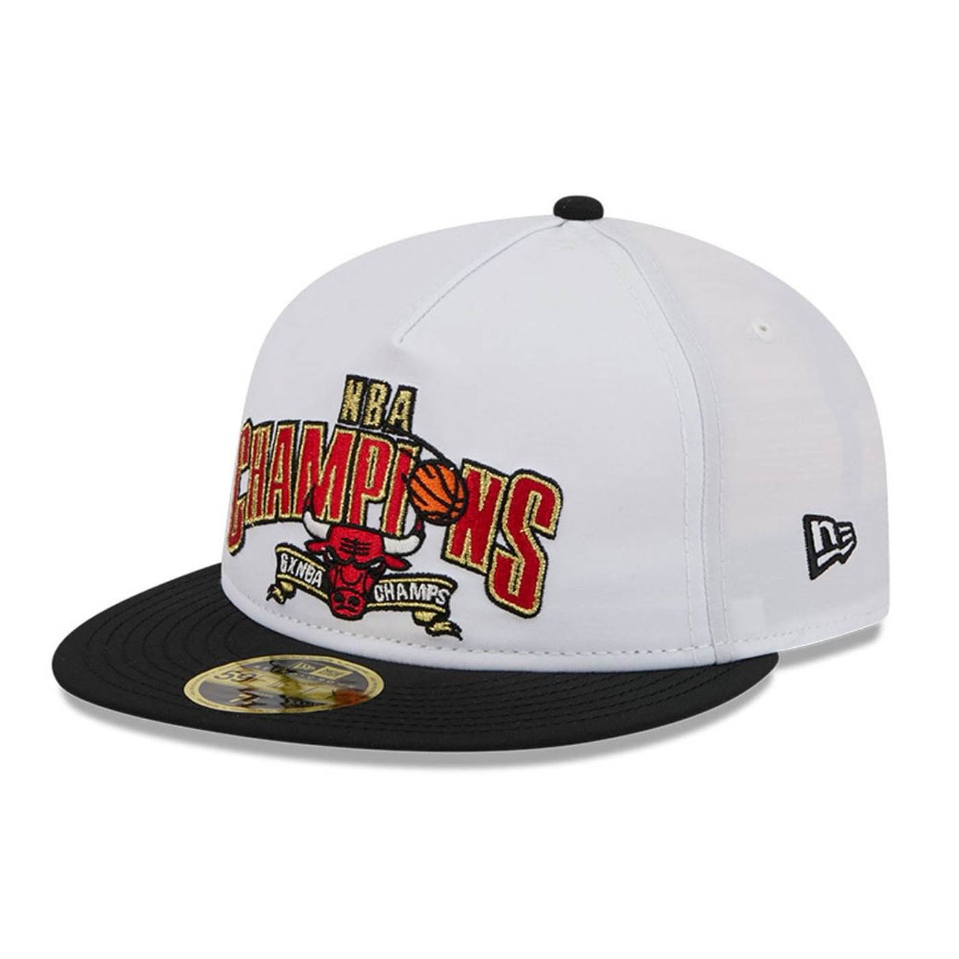 Bone New Era 59FIFTY Retro Crown Chicago Bulls NBA Champions Branco 1