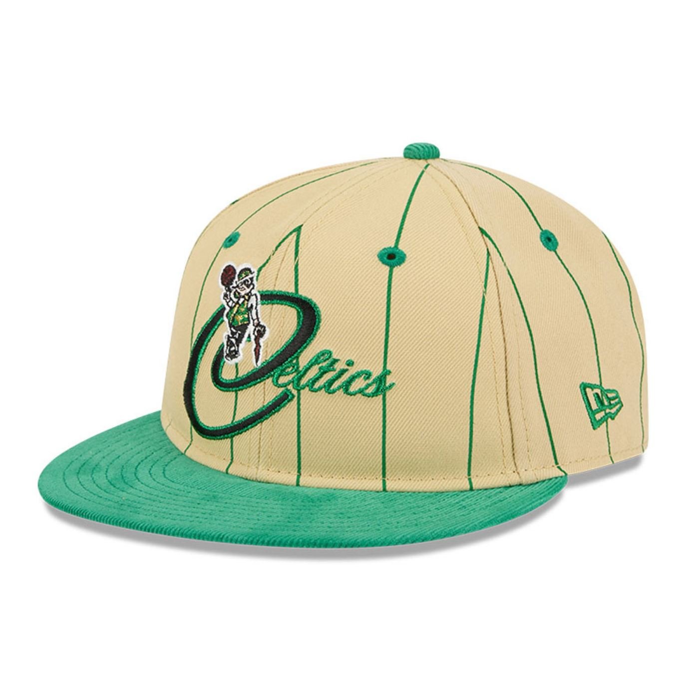 Bone New Era 9FIFTY Retro Crown Boston Celtics NBA Pinstripe Script