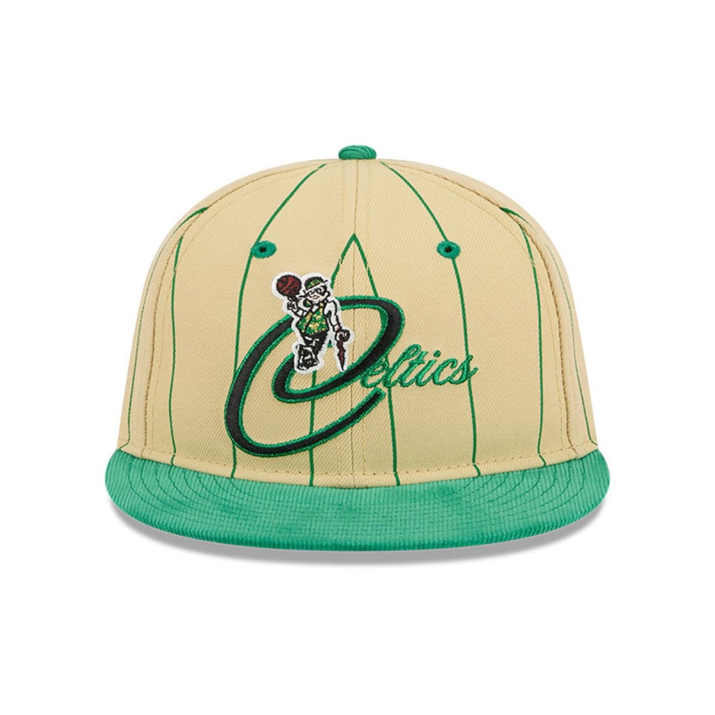 Bone New Era 9FIFTY Retro Crown Boston Celtics NBA Pinstripe Script Bege 2