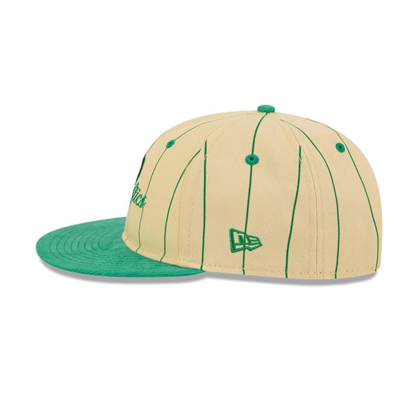 Bone New Era 9FIFTY Retro Crown Boston Celtics NBA Pinstripe Script Bege 5