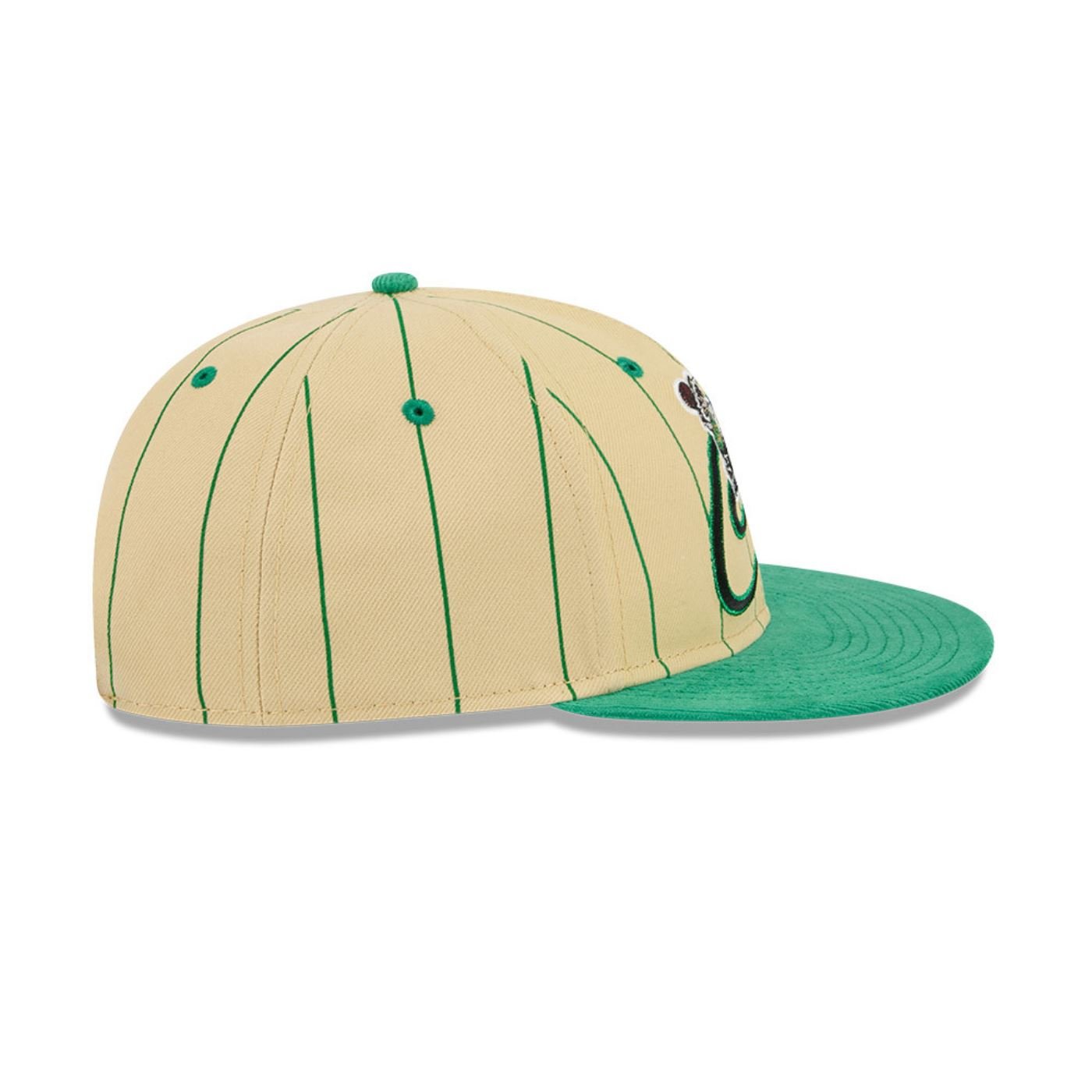 Bone New Era 9FIFTY Retro Crown Boston Celtics NBA Pinstripe Script Bege 6