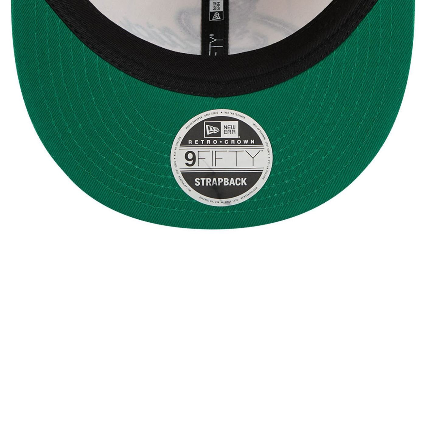 Bone New Era 9FIFTY Retro Crown Boston Celtics NBA Pinstripe Script Bege 7