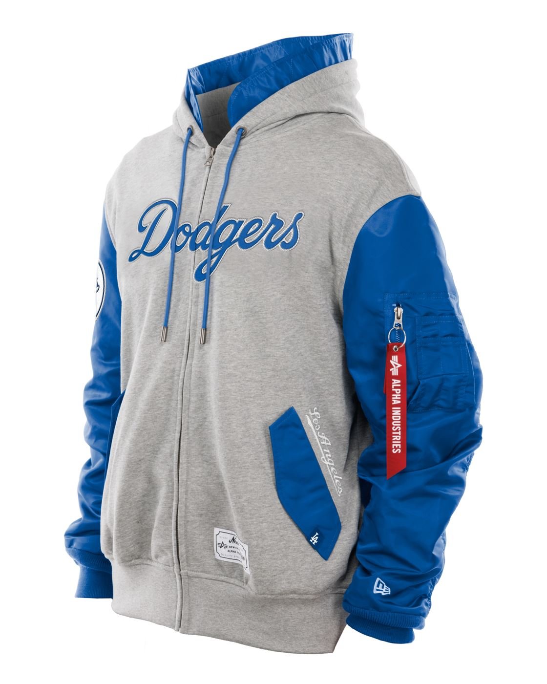 Jaqueta New Era Bomber Los Angeles Dodgers MLB Cinza Cinza 2