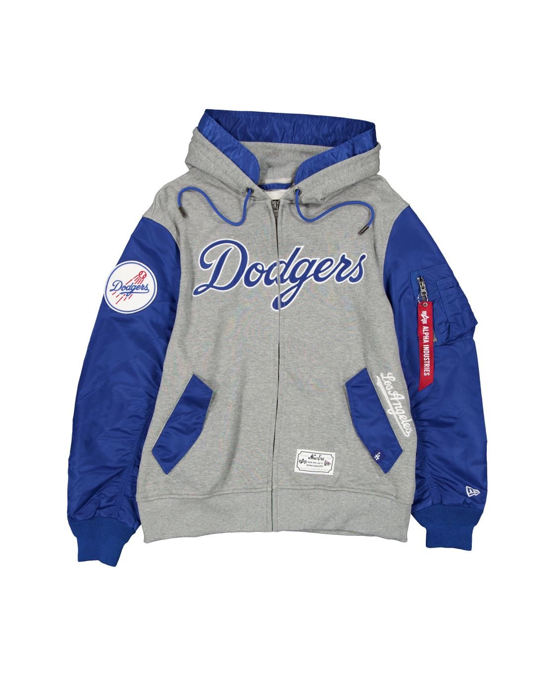 Jaqueta New Era Bomber Los Angeles Dodgers MLB Cinza Cinza 5