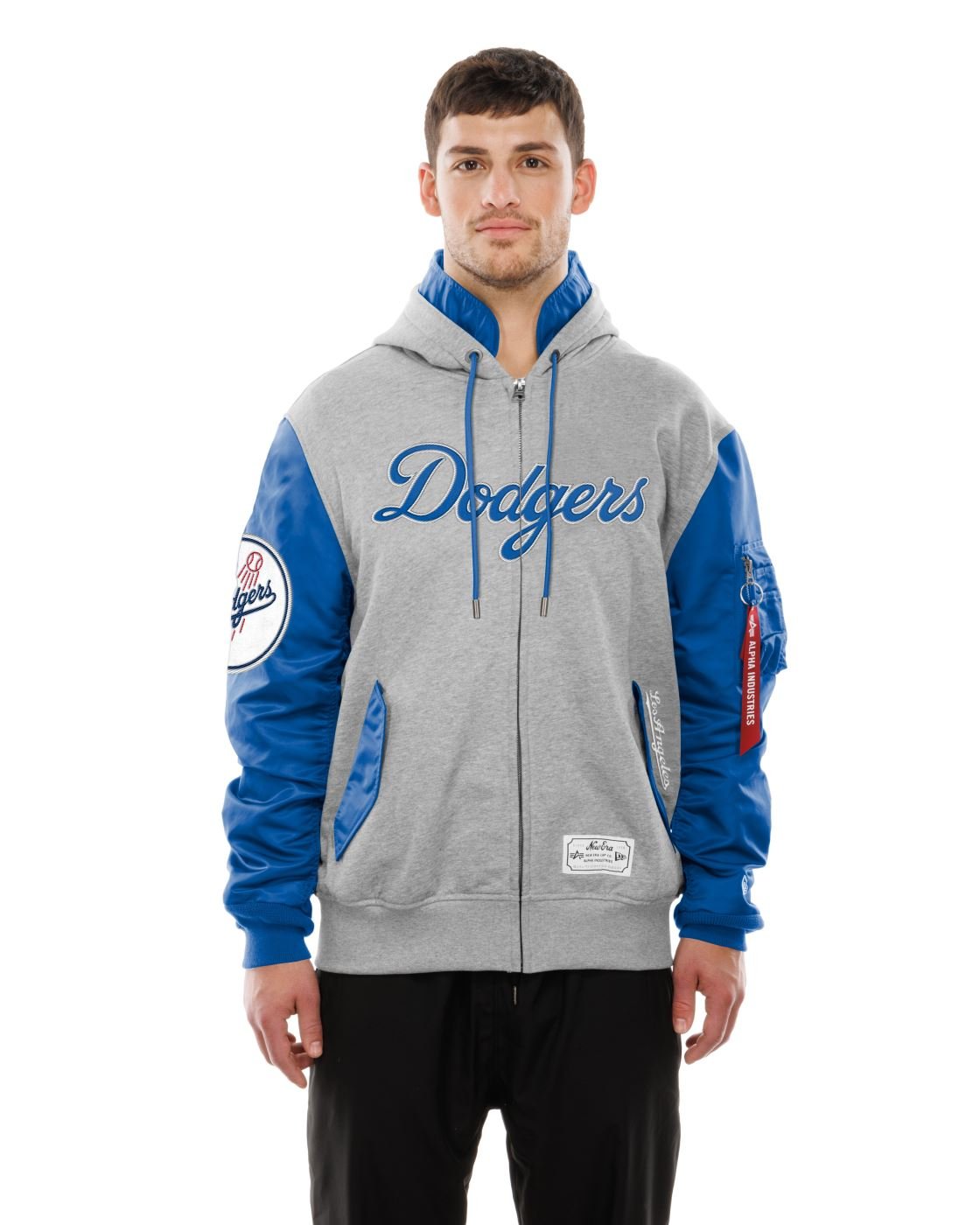 Jaqueta New Era Bomber Los Angeles Dodgers MLB Cinza Cinza 10