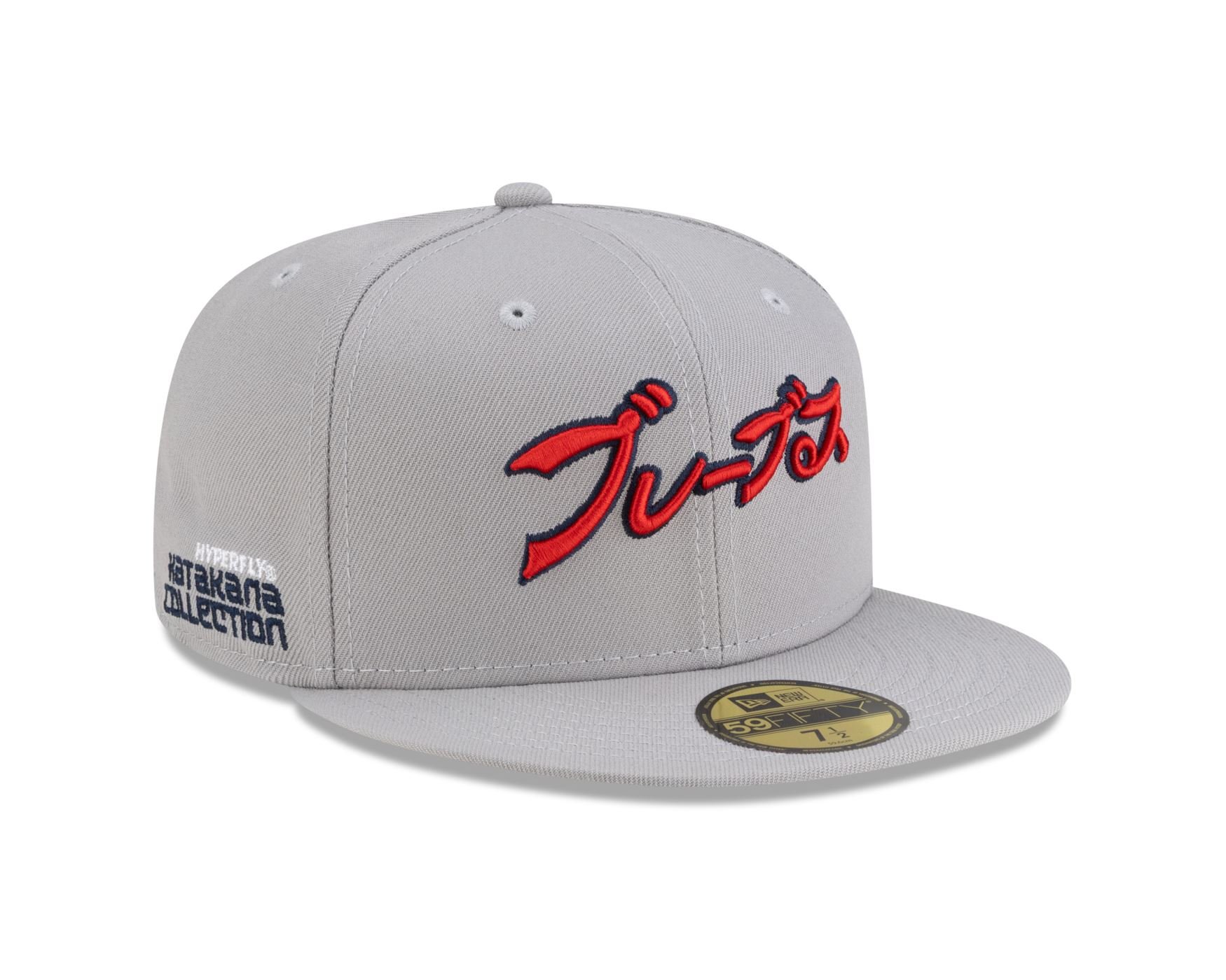 Bone New Era 59FIFTY Atlanta Braves MLB Hyperfly Cinza Cinza 6