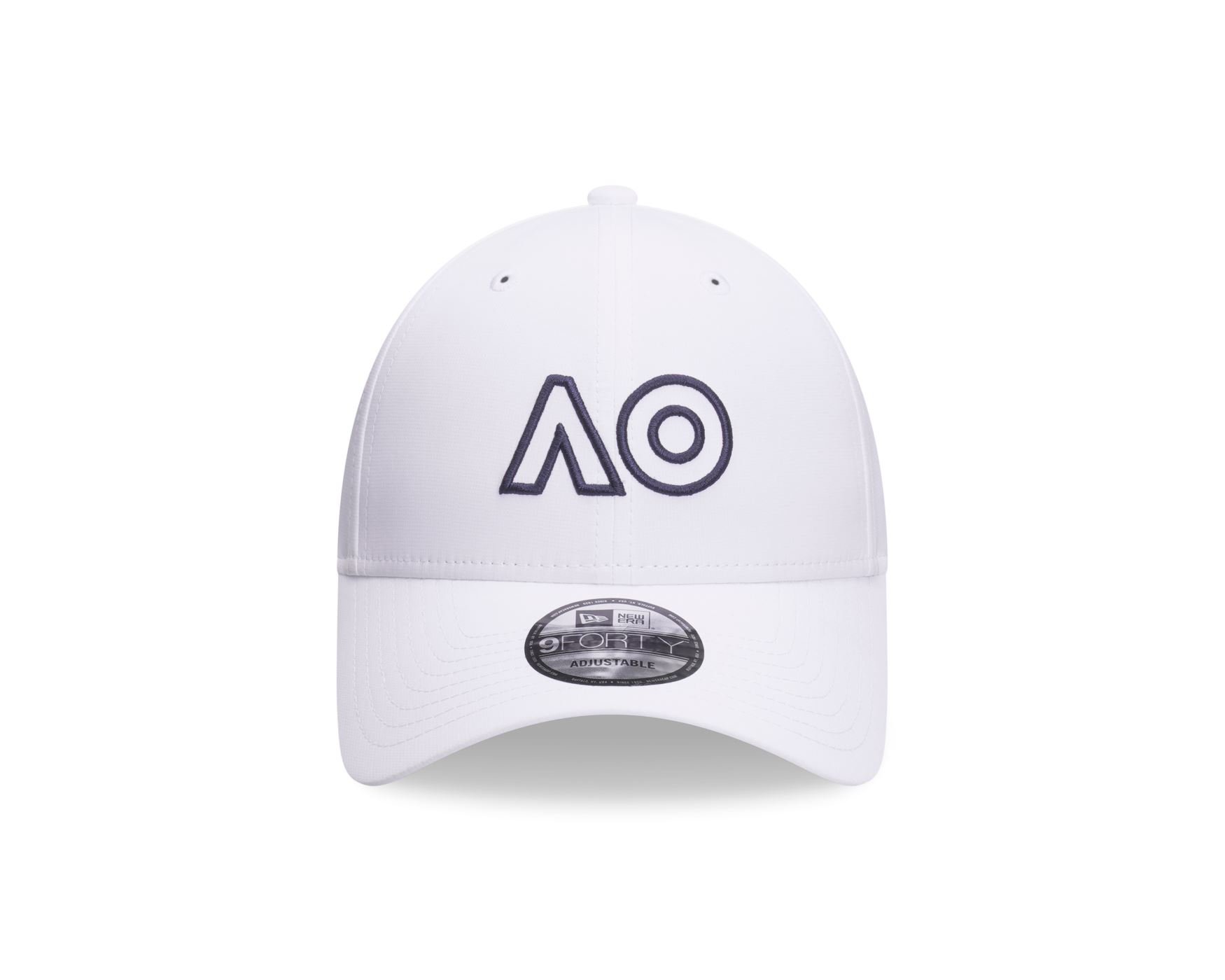 Bone New Era 9FORTY AO26 Branded Core Performance Aba Curva Branco Branco 2
