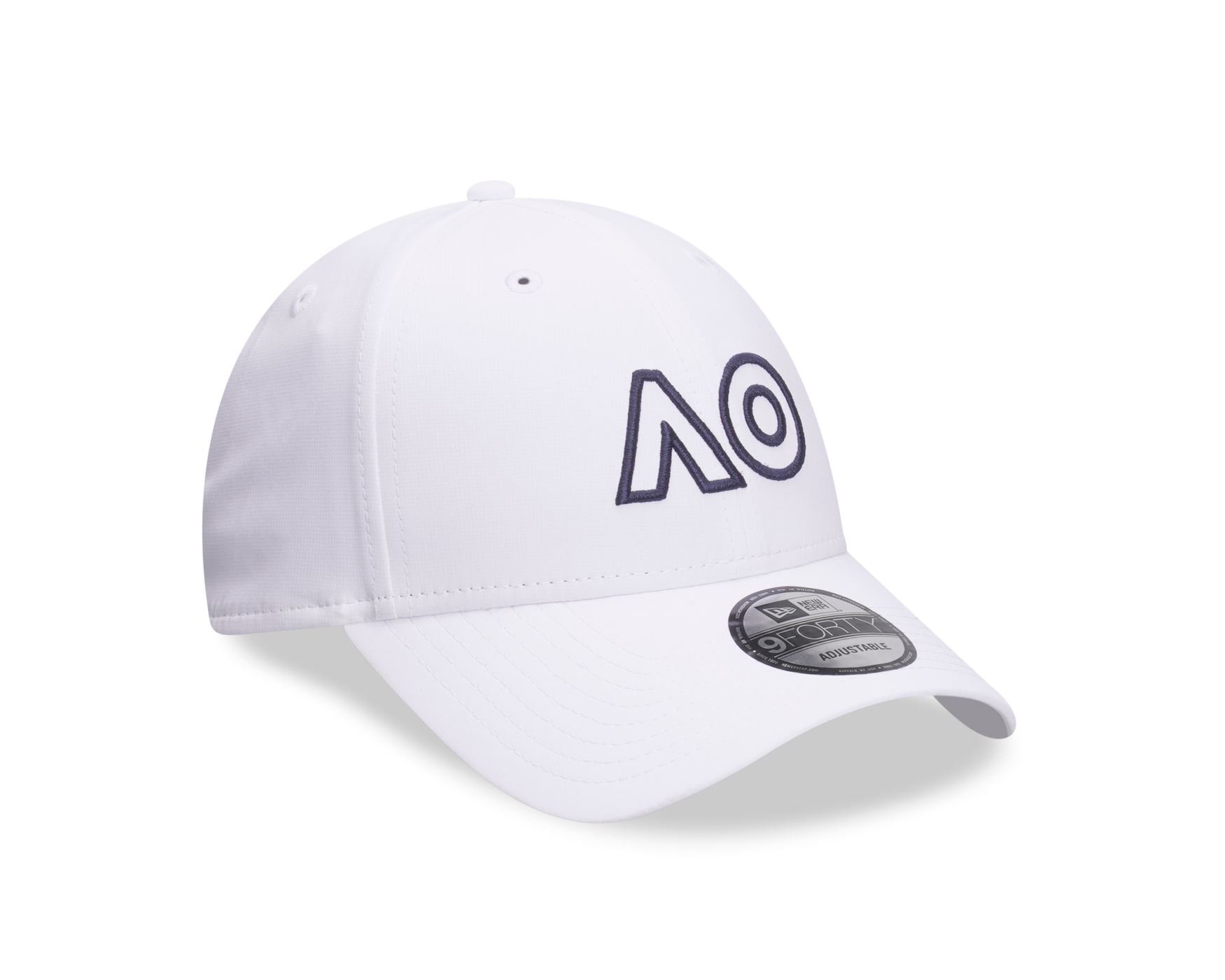 Bone New Era 9FORTY AO26 Branded Core Performance Aba Curva Branco Branco 3