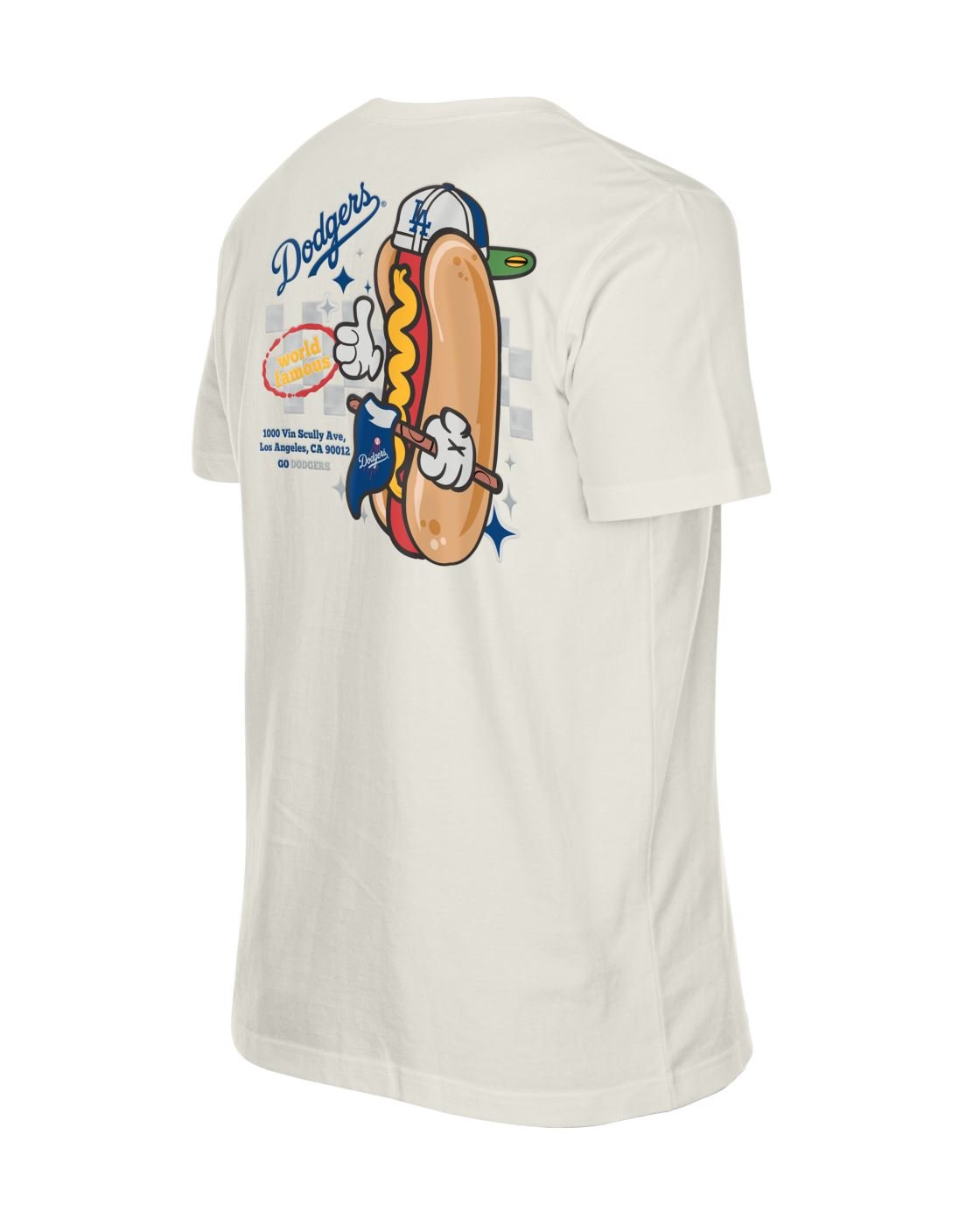 Camiseta New Era Regular Los Angeles Dodgers MLB Off White Off White 3