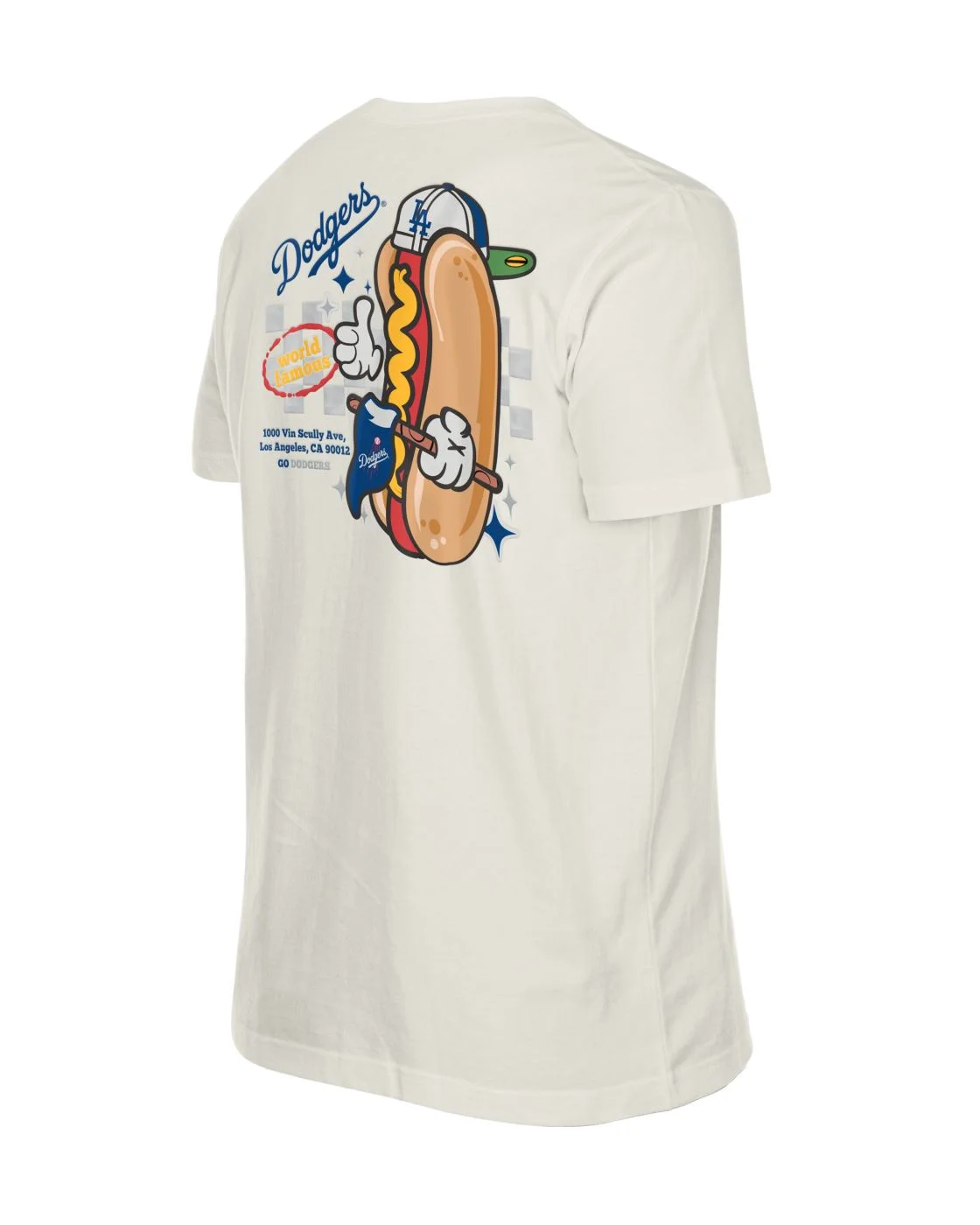 Camiseta New Era Regular Los Angeles Dodgers MLB Off White Off White 3