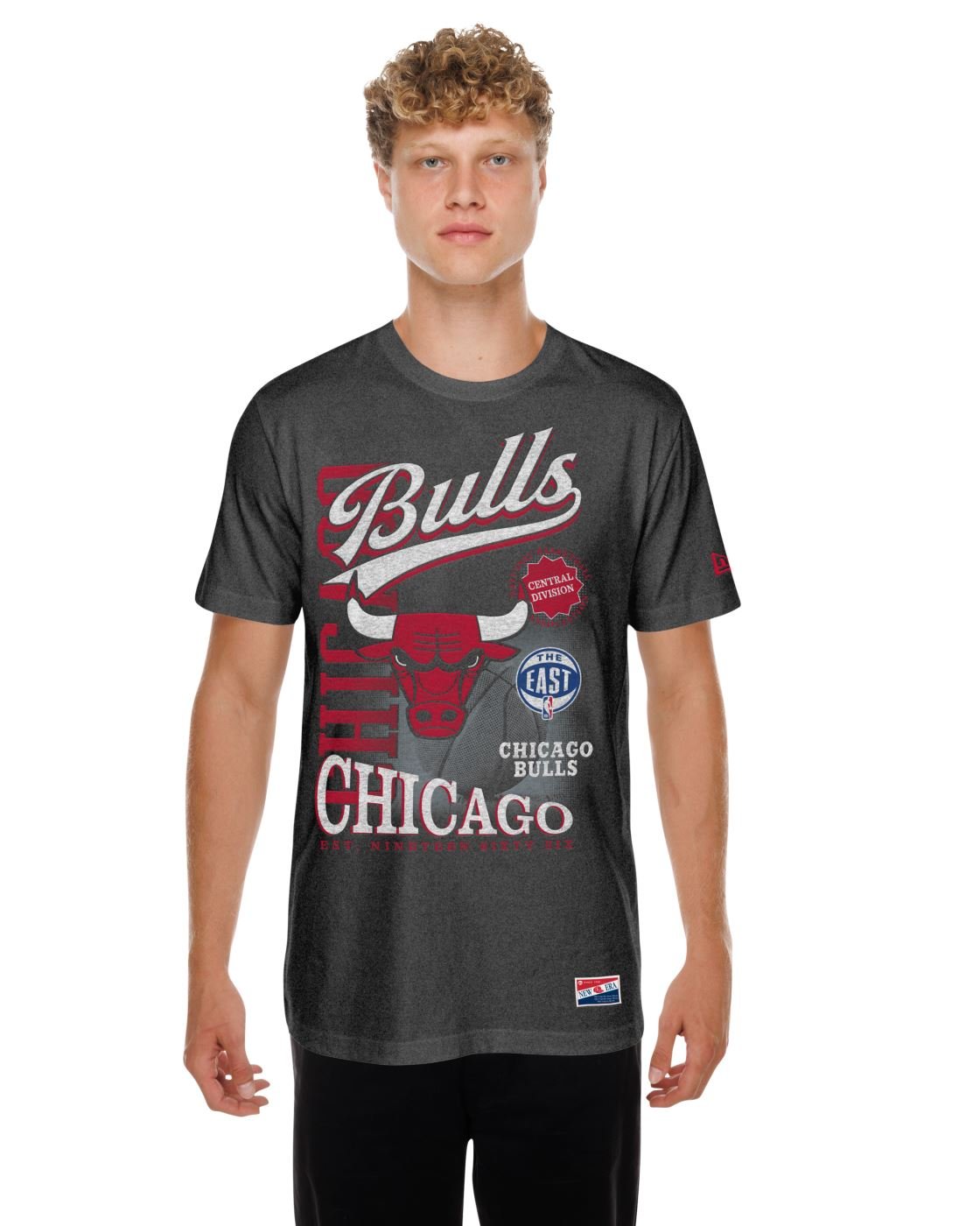 Camiseta New Era Regular Chicago Bulls NBA Preto Preto 2