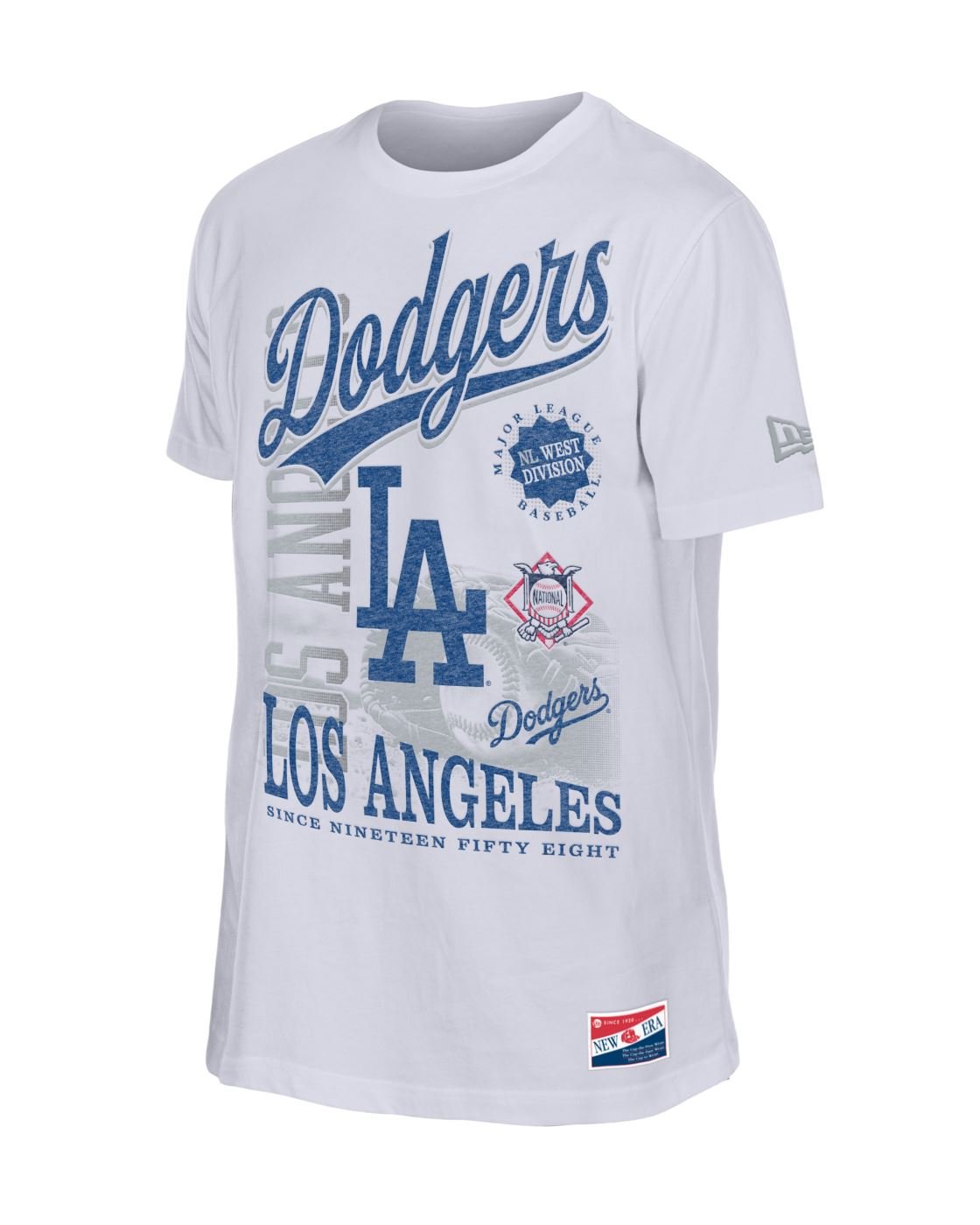 Camiseta New Era Regular Los Angeles Dodgers MLB Branco