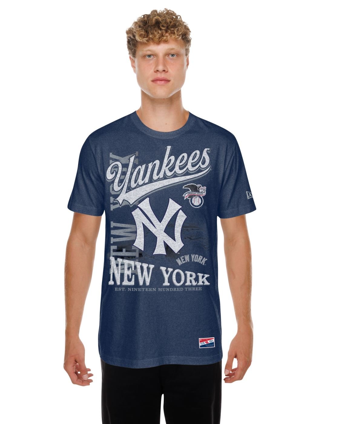 Camiseta New Era Regular New York Yankees MLB Marinho Azul Marinho 2