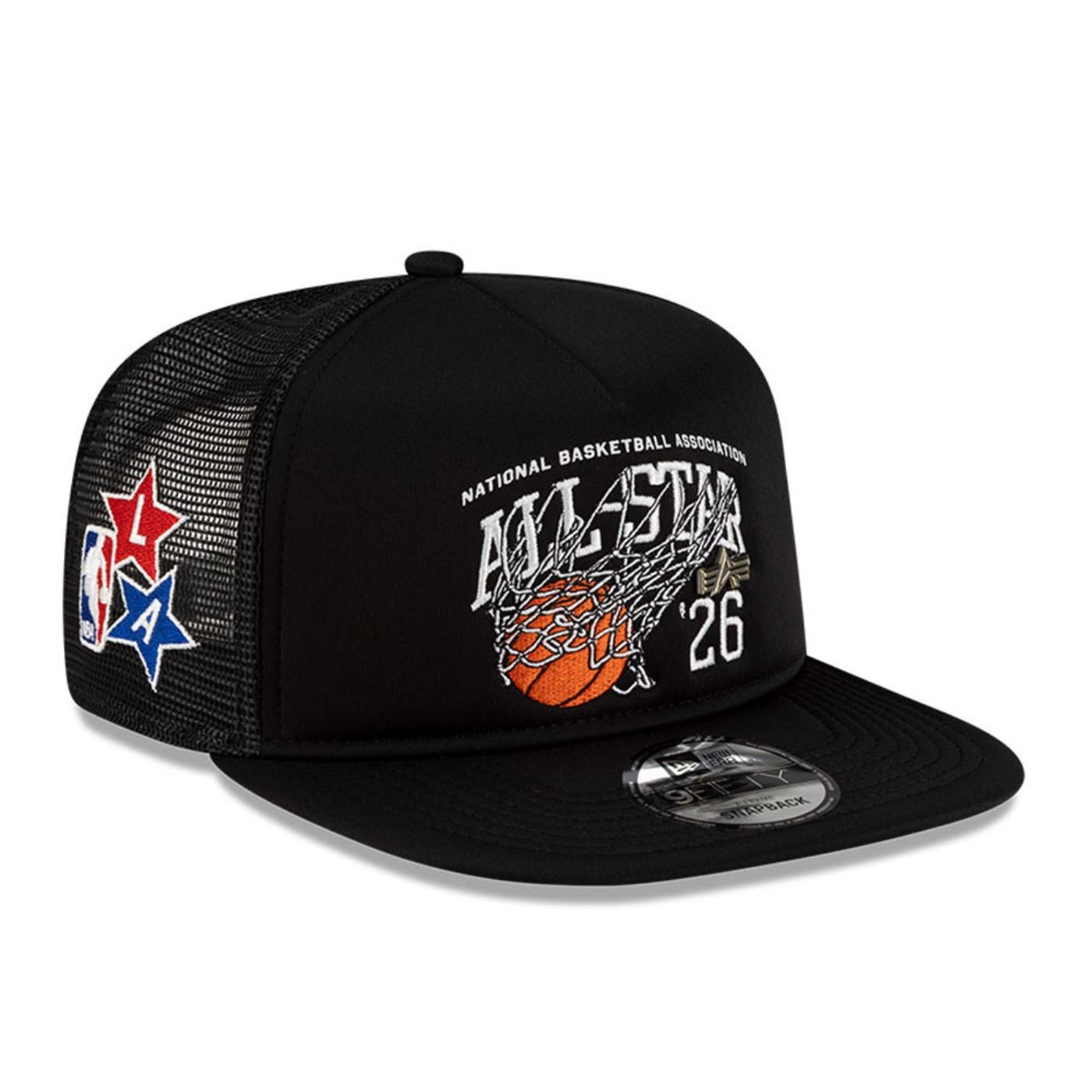 Bone New Era 9FIFTY A-Frame Trucker Alpha X NBA All Star Game 2026 Preto 3