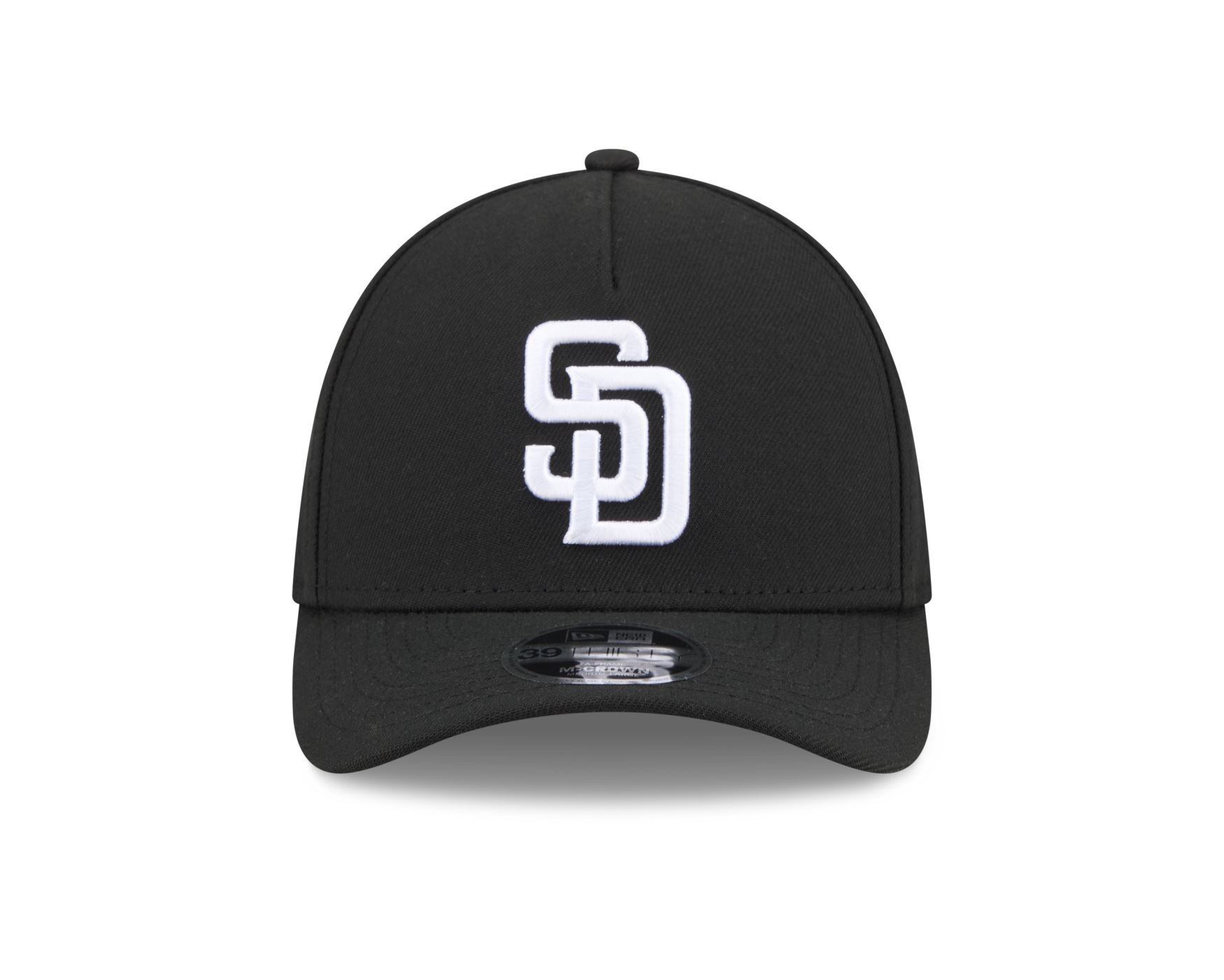 Bone New Era 39THIRTY M-Crown A-Frame San Diego Padres MLB Preto Preto 2