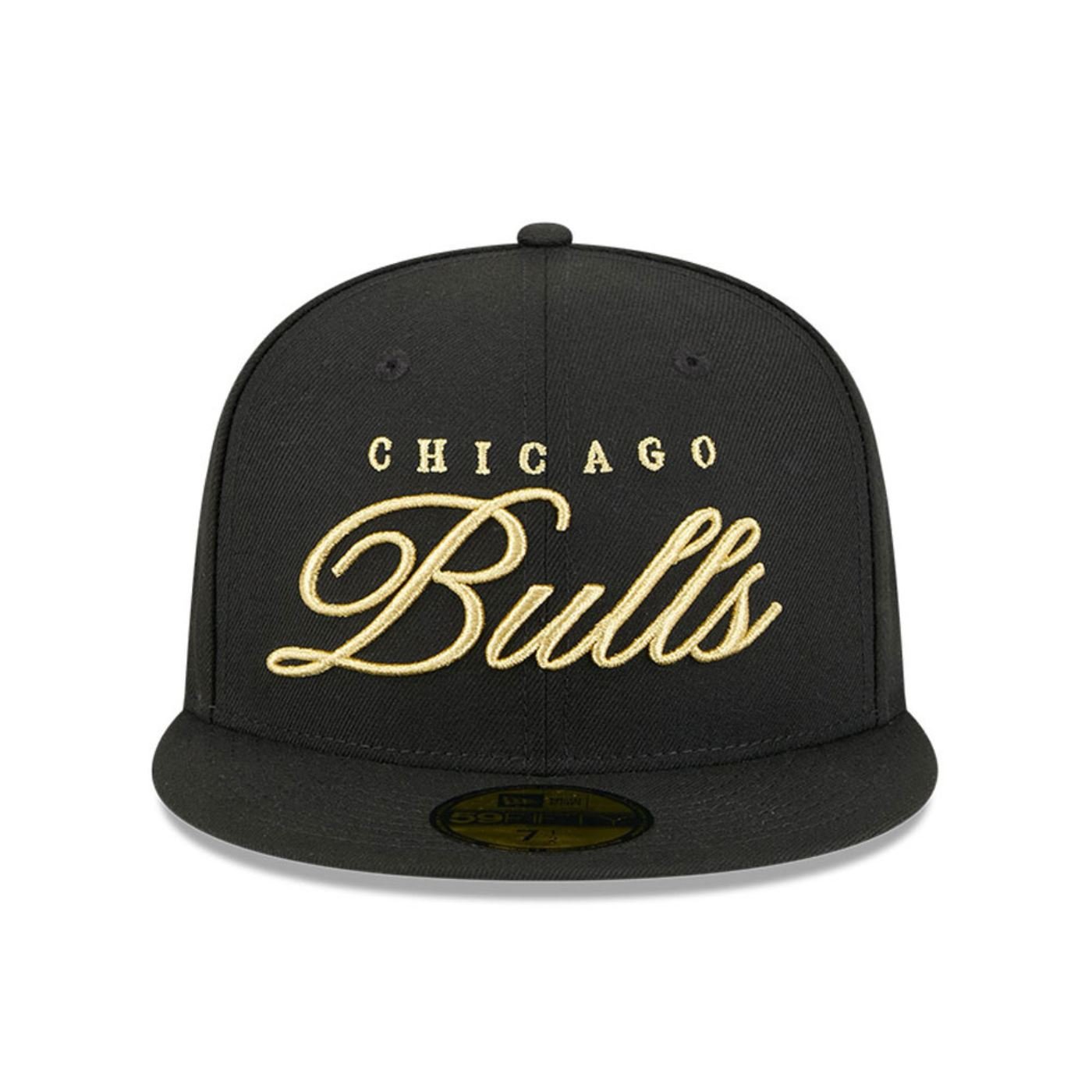 Bone New Era 59FIFTY Chicago Bulls NBA Preto Preto 2