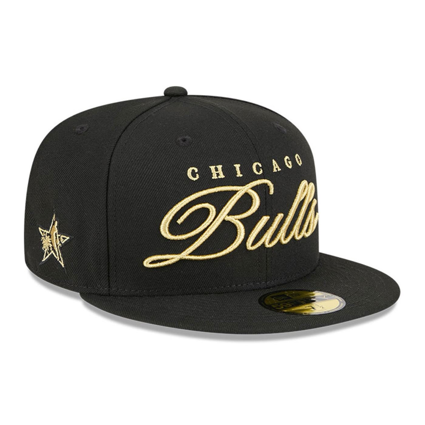 Bone New Era 59FIFTY Chicago Bulls NBA Preto Preto 3