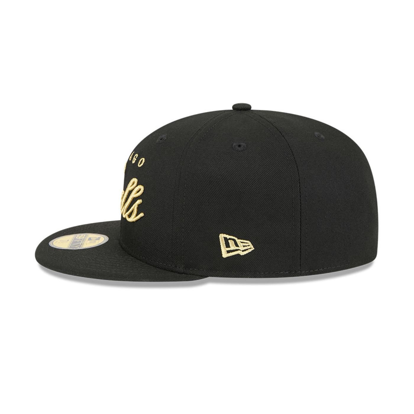 Bone New Era 59FIFTY Chicago Bulls NBA Preto Preto 5