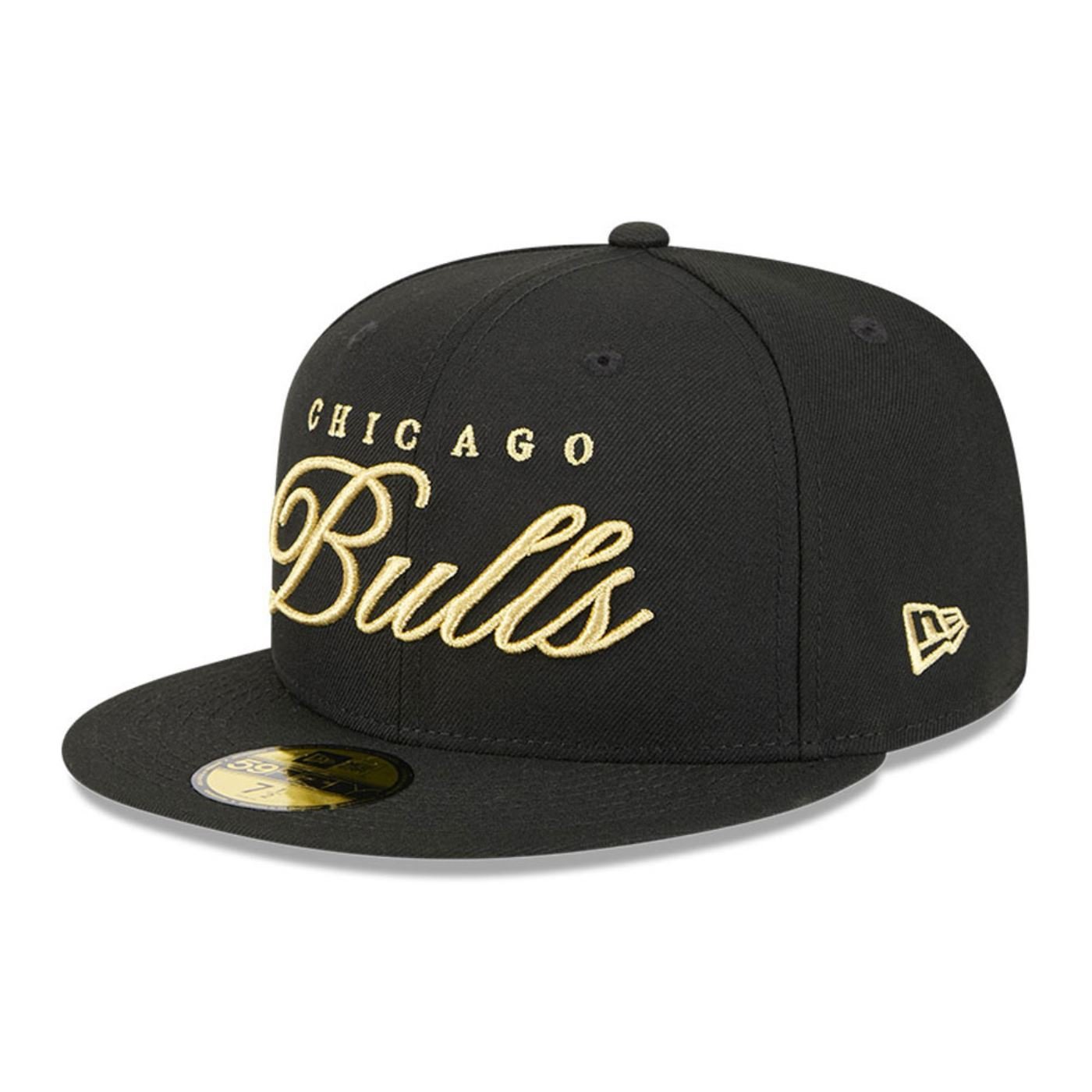 Bone New Era 59FIFTY Chicago Bulls NBA Preto