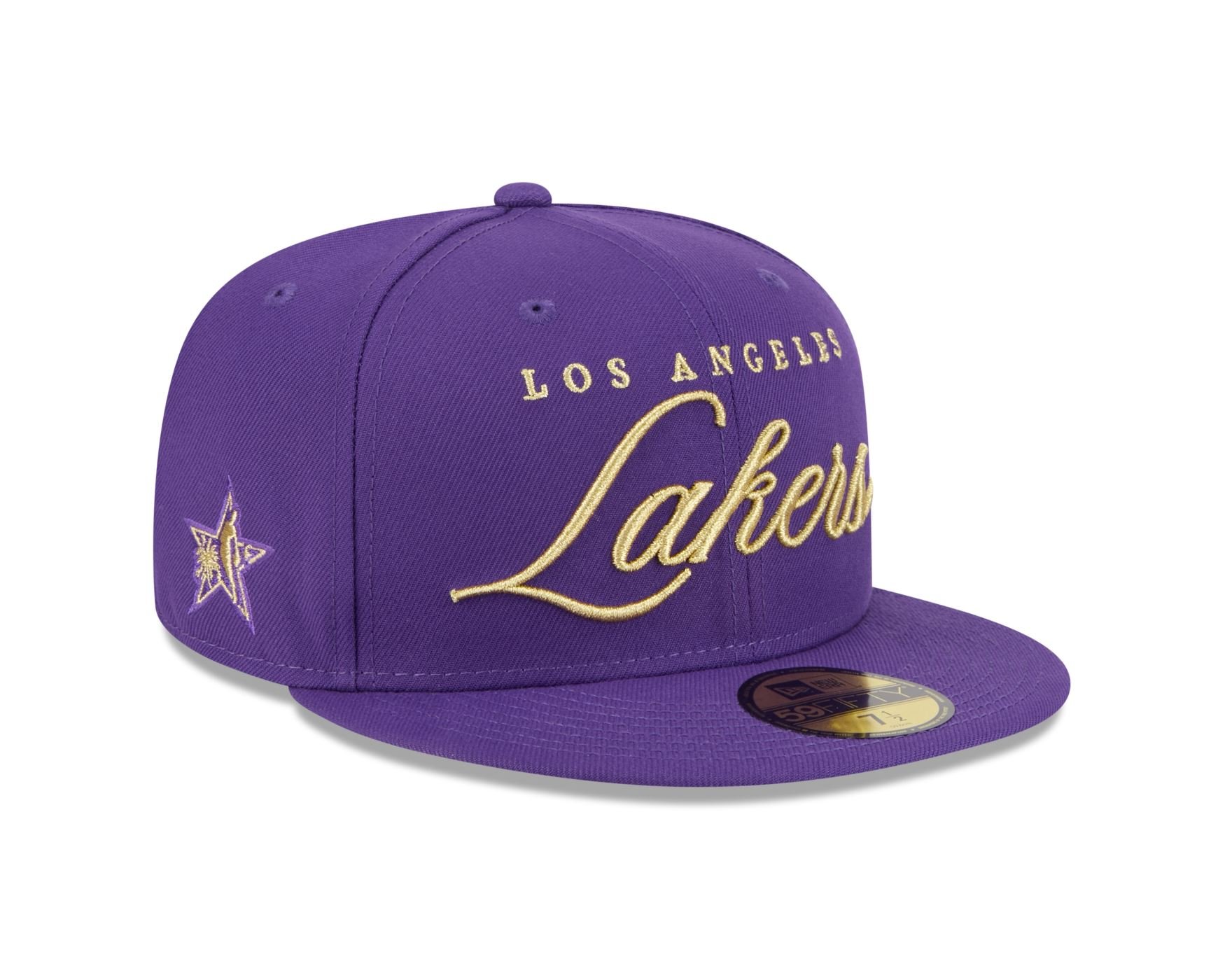 Bone New Era 59FIFTY Los Angeles Lakers NBA Roxo Roxo 3