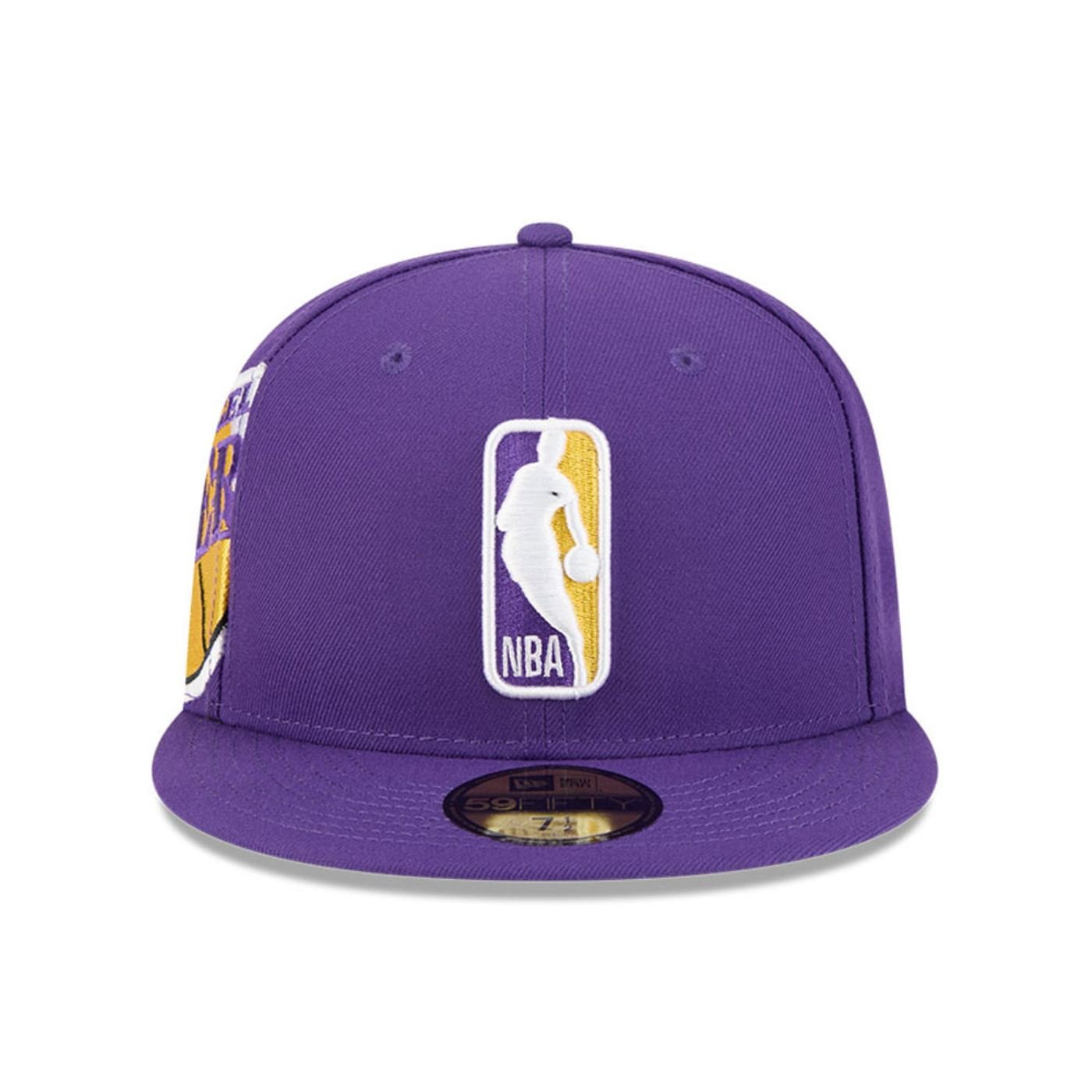 Bone New Era 59FIFTY Los Angeles Lakers NBA Roxo Roxo 2
