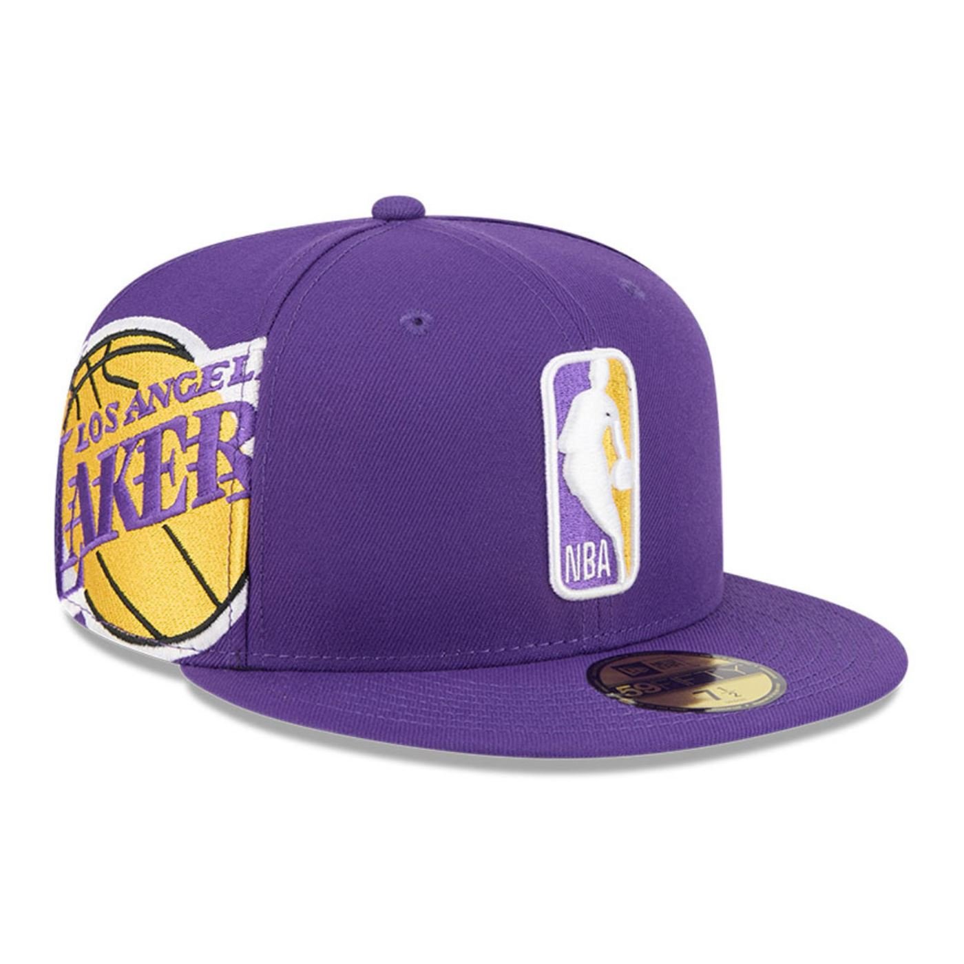 Bone New Era 59FIFTY Los Angeles Lakers NBA Roxo Roxo 3