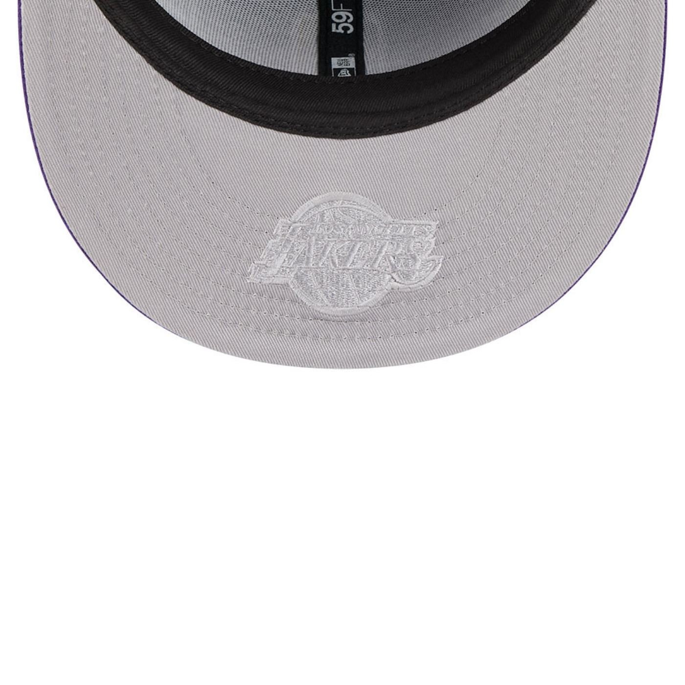 Bone New Era 59FIFTY Los Angeles Lakers NBA Roxo Roxo 7