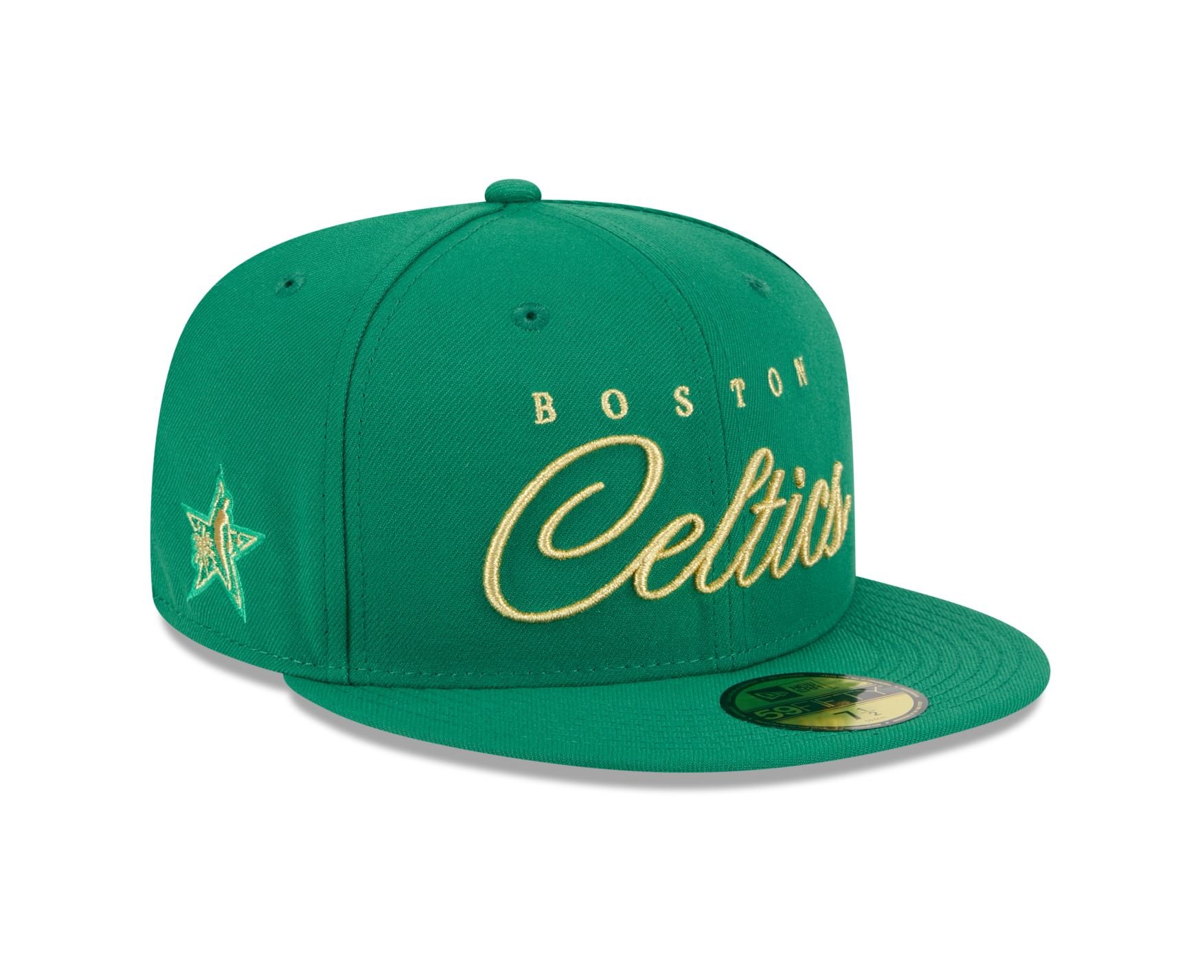 Bone New Era 59FIFTY Boston Celtics NBA Verde Verde 3