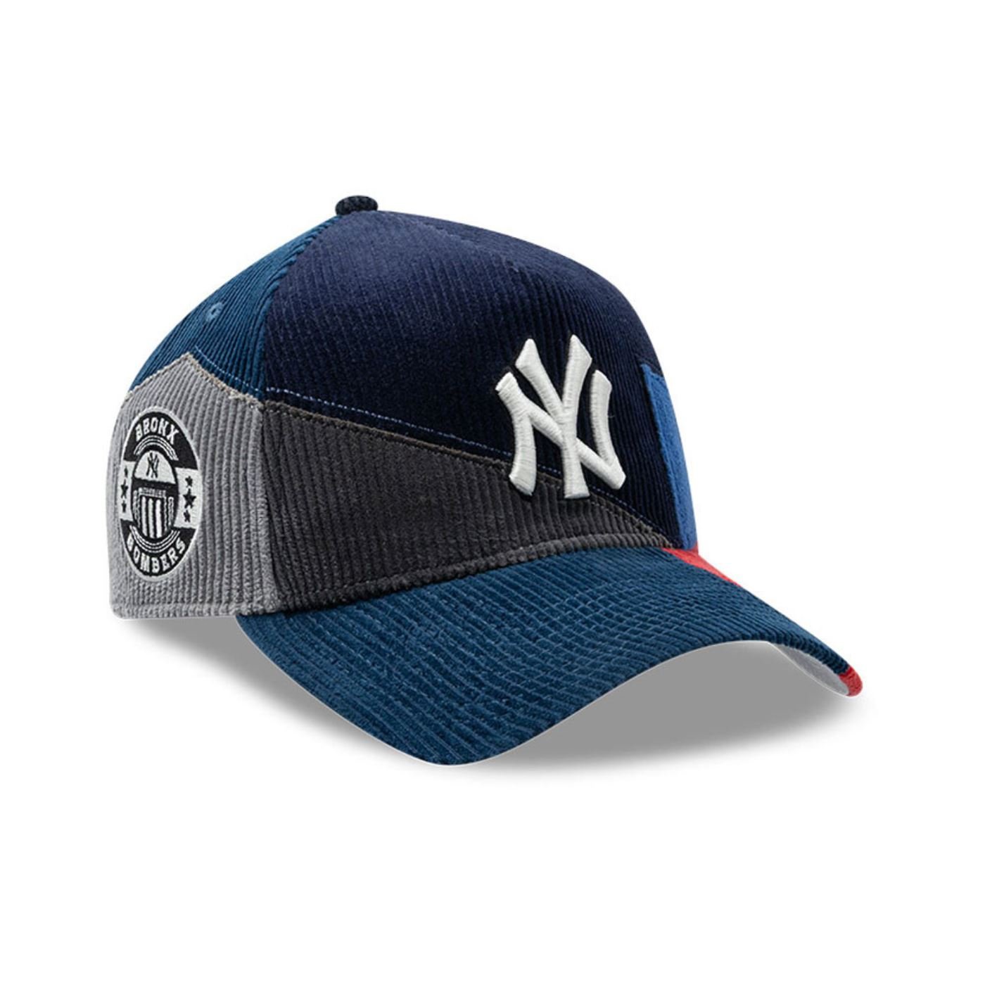 Bone New Era 9FORTY A-Frame Patchwork Energia New York Yankees MLB Azul Marinho 3