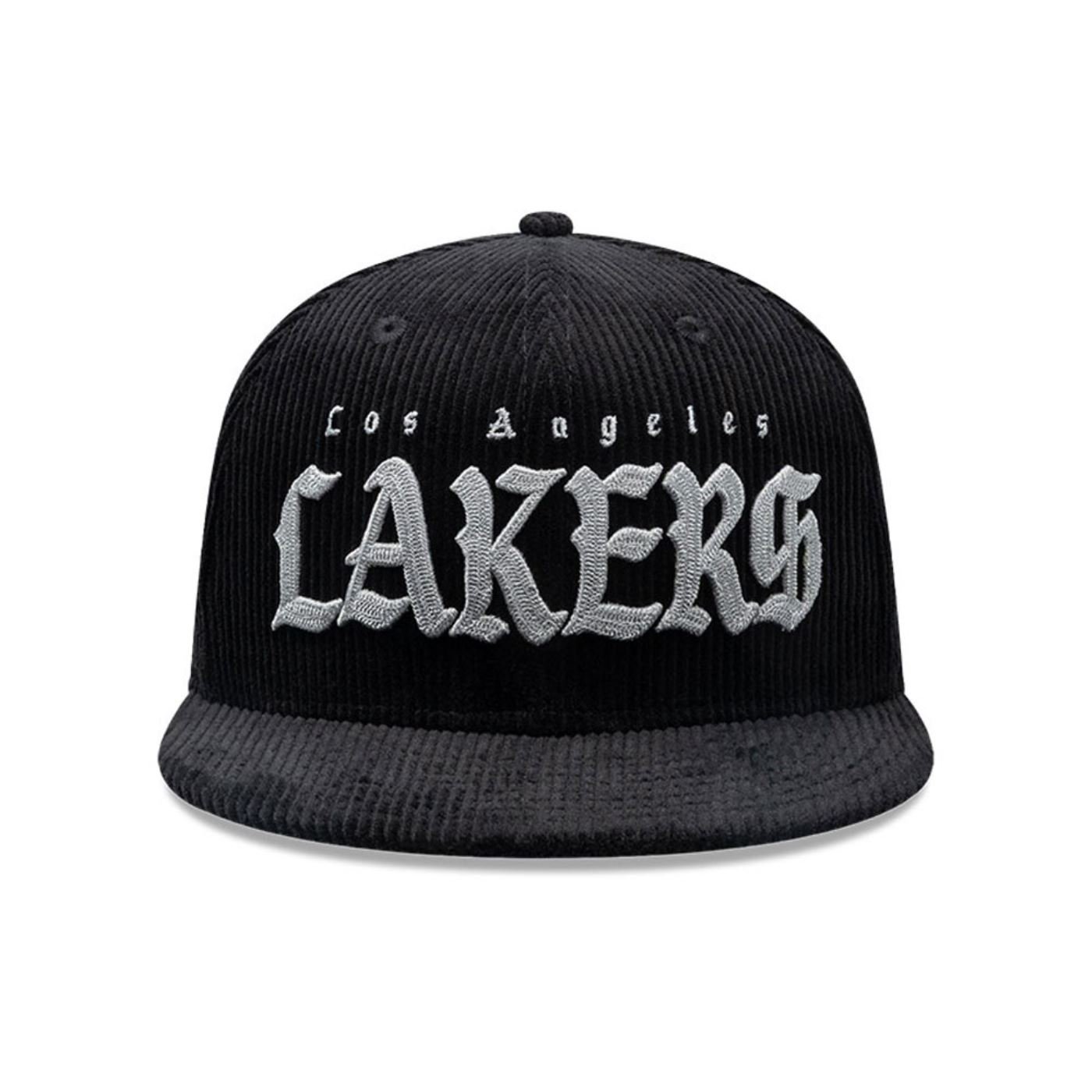 Bone New Era 9FIFTY Los Angeles Lakers NBA Preto Preto 2