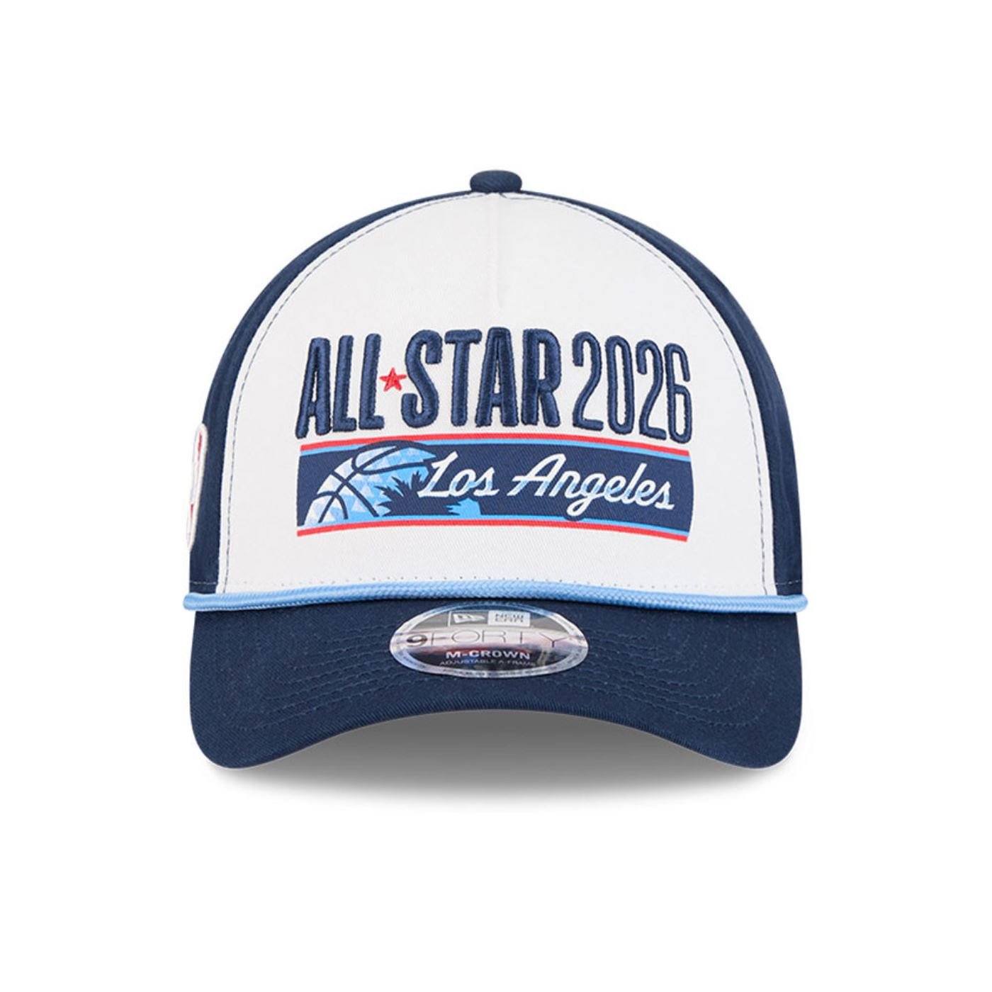 Bone New Era 9FORTY M-Crown A-Frame NBA Branco Branco 2