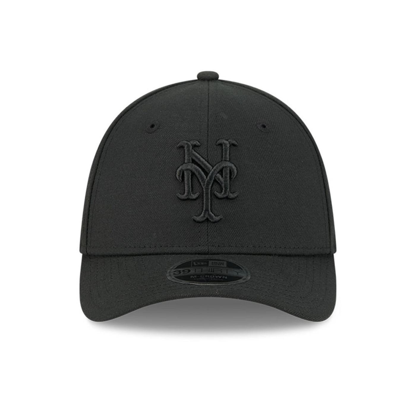 Bone New Era 39THIRTY M-Crown New York Mets MLB Preto Preto 2