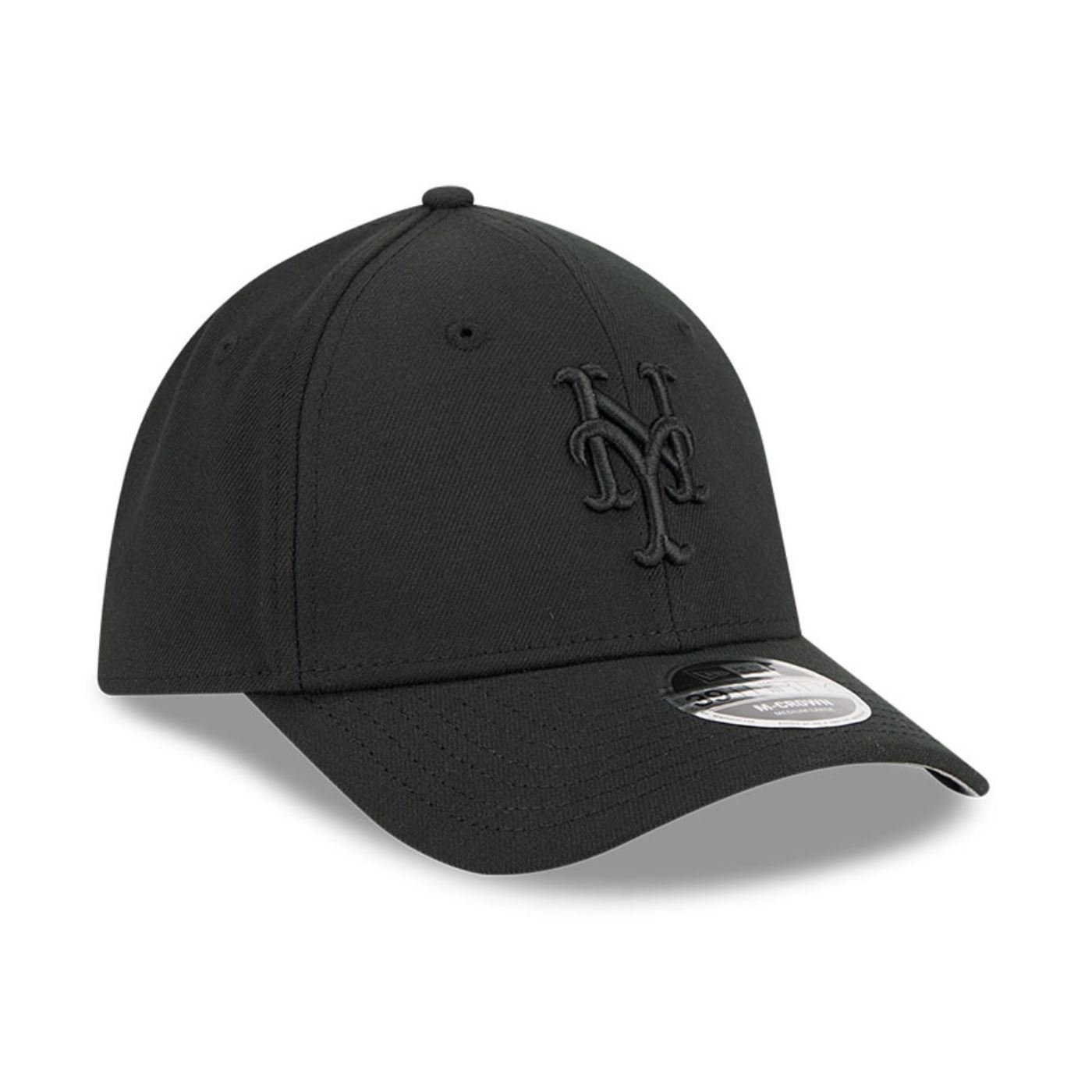 Bone New Era 39THIRTY M-Crown New York Mets MLB Preto Preto 3