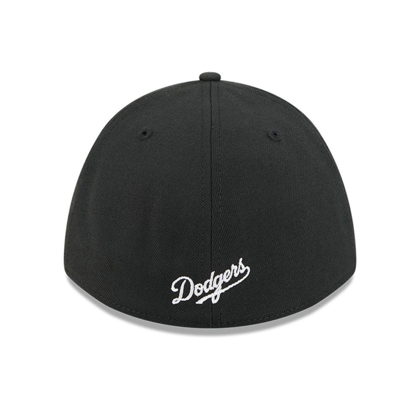 Bone New Era 39THIRTY M-Crown Los Angeles Dodgers MLB Preto Preto 4