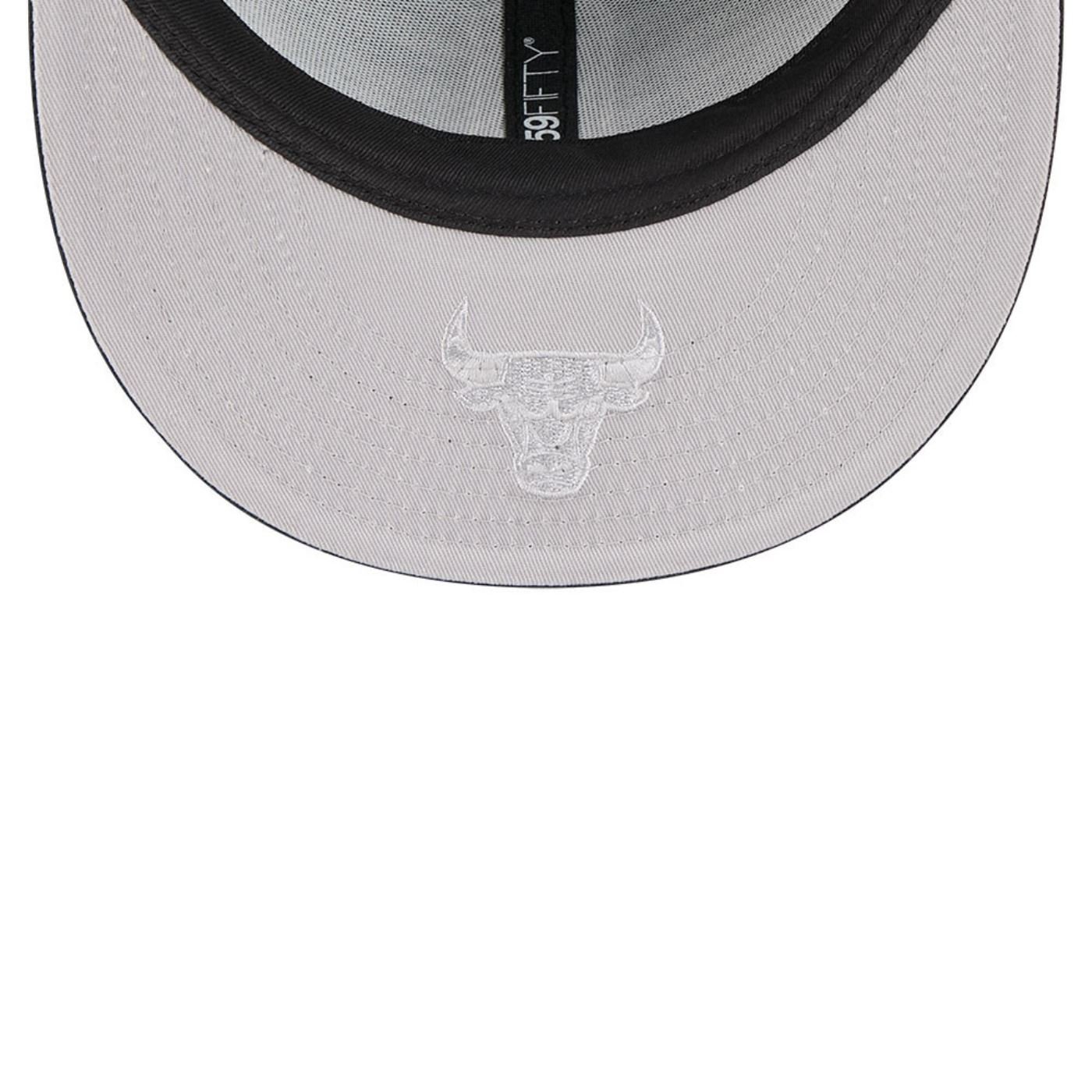 Bone New Era 59FIFTY Chicago Bulls NBA All-Star Game Fan Pack Preto Preto 7