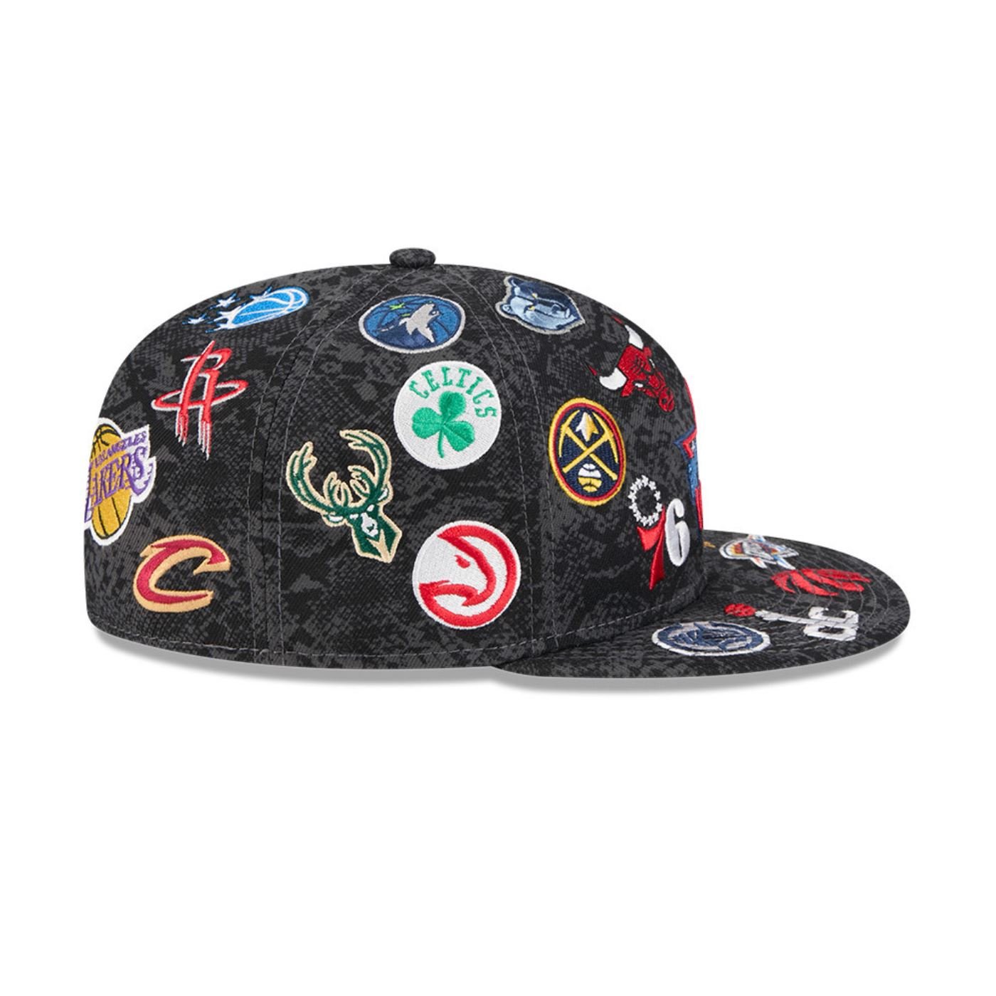 Bone New Era 59FIFTY NBA All-Star Game Fan Pack Preto Preto 6