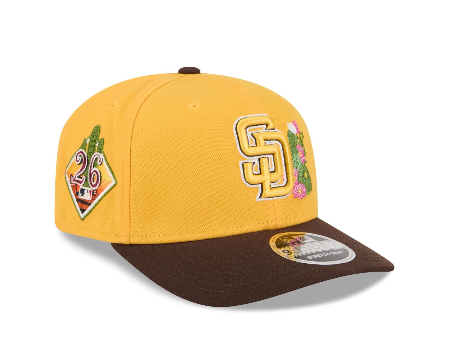 Bone New Era 9SEVENTY San Diego Padres Spring Training Amarelo 6