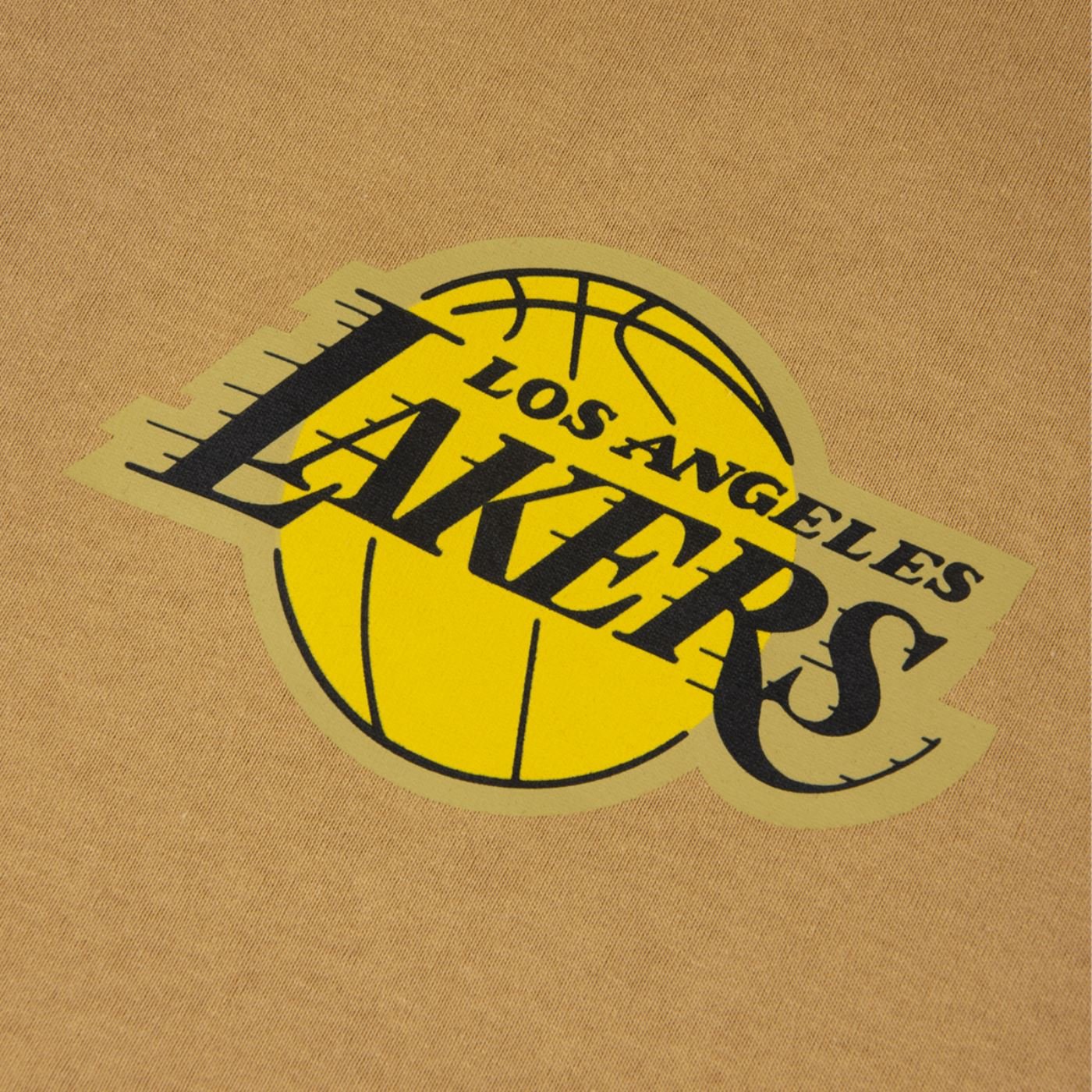 Camiseta New Era Box Los Angeles Lakers NBA Kaki Bege 3