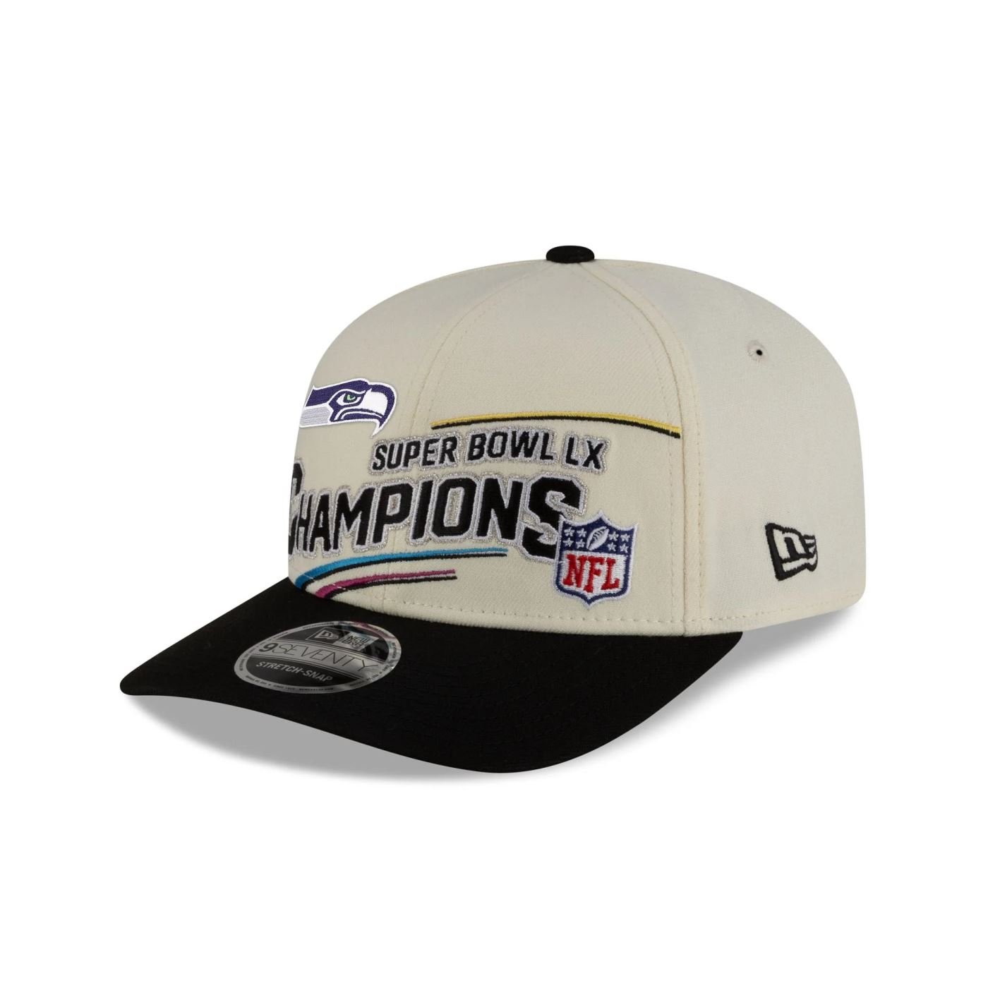 Bone New Era 9SEVENTY Seattle Seahawks NFL Champions Super Bowl 2026