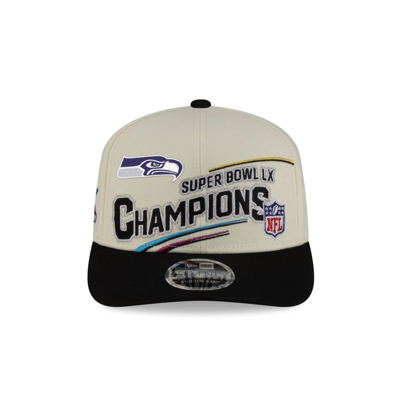 Bone New Era 9SEVENTY Seattle Seahawks NFL Champions Super Bowl 2026 Off White 2