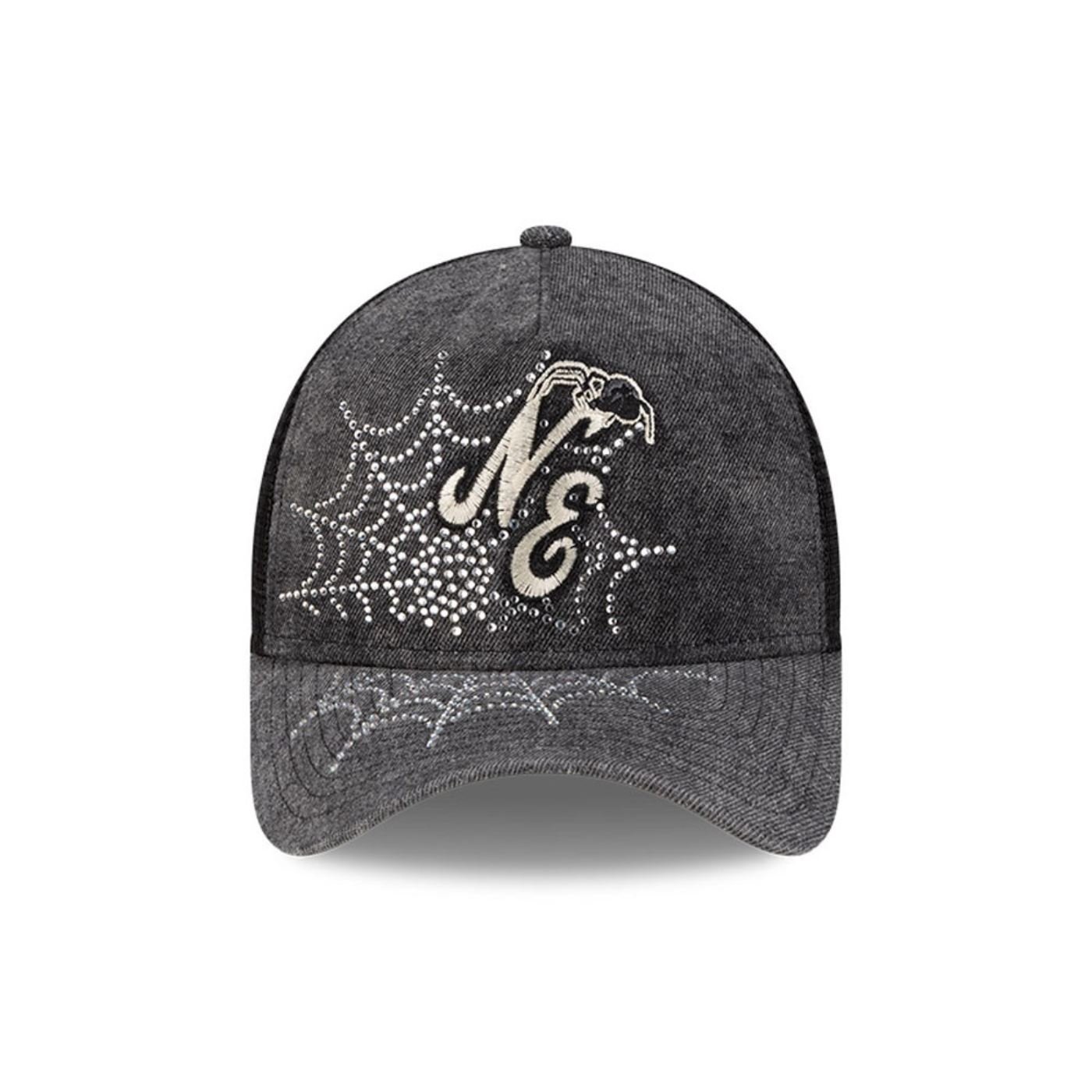 Bone New Era  9FORTY A-Frame New Era Booking Program Preto Preto 2