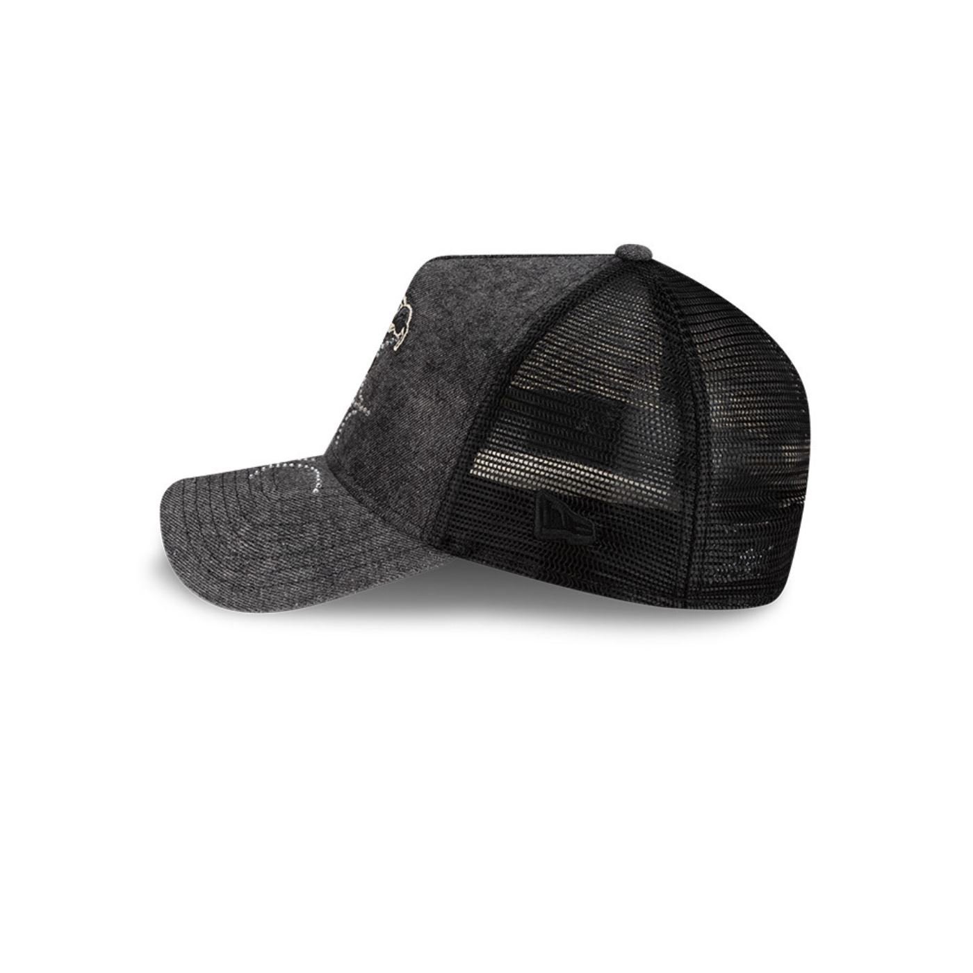 Bone New Era  9FORTY A-Frame New Era Booking Program Preto Preto 7