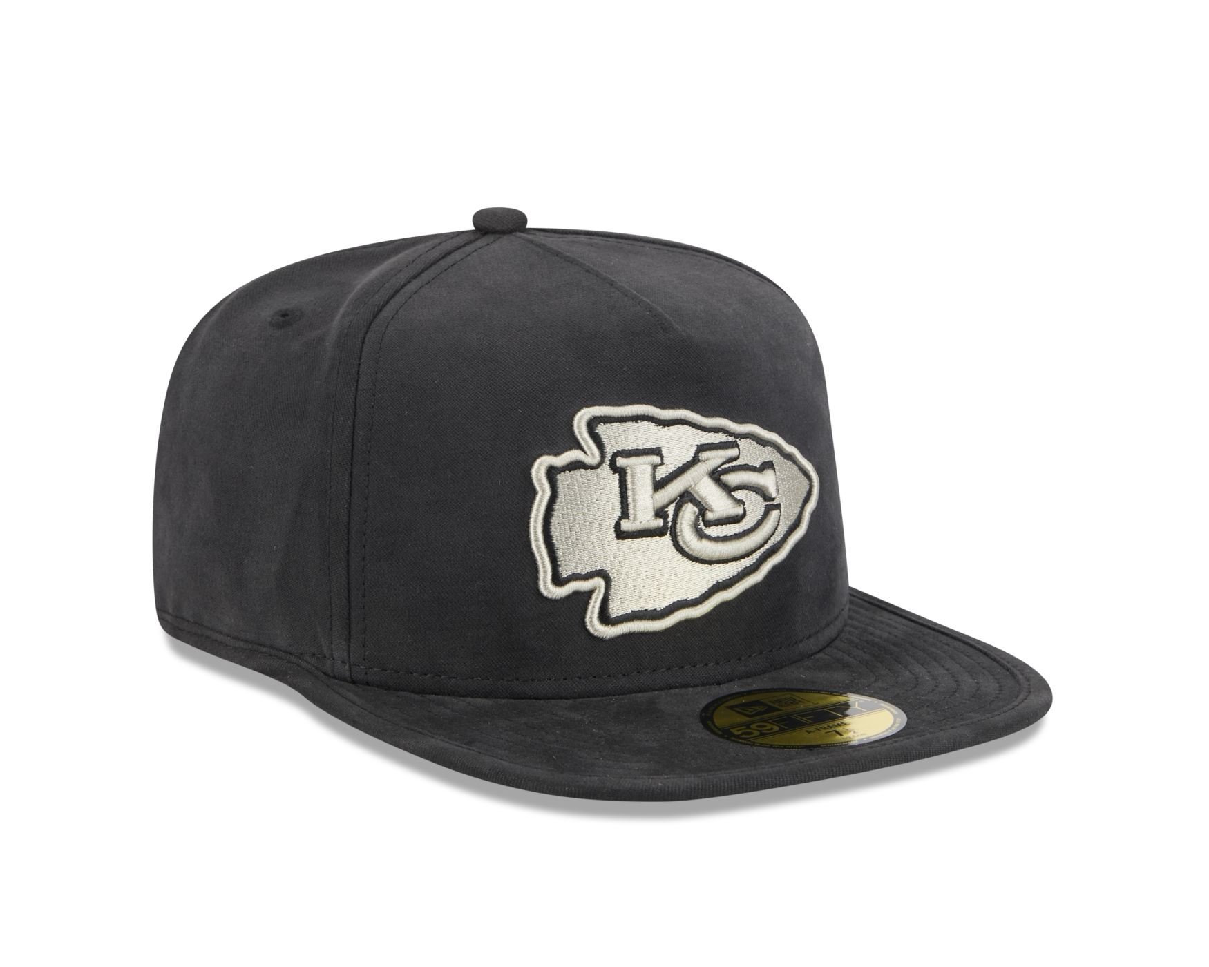 Bone New Era 59FIFTY A-Frame Kansas City Chiefs NFL Preto Preto 3