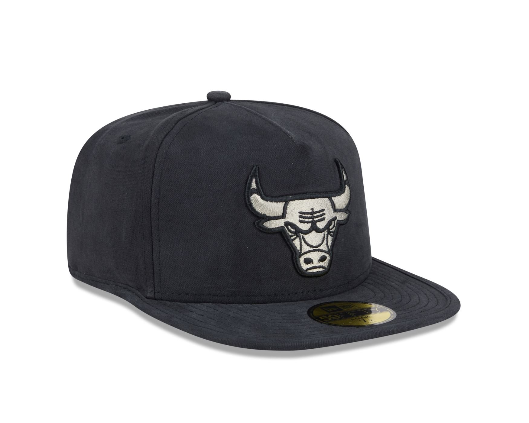 Bone New Era  59FIFTY A-Frame Chicago Bulls NBA Preto Preto 3