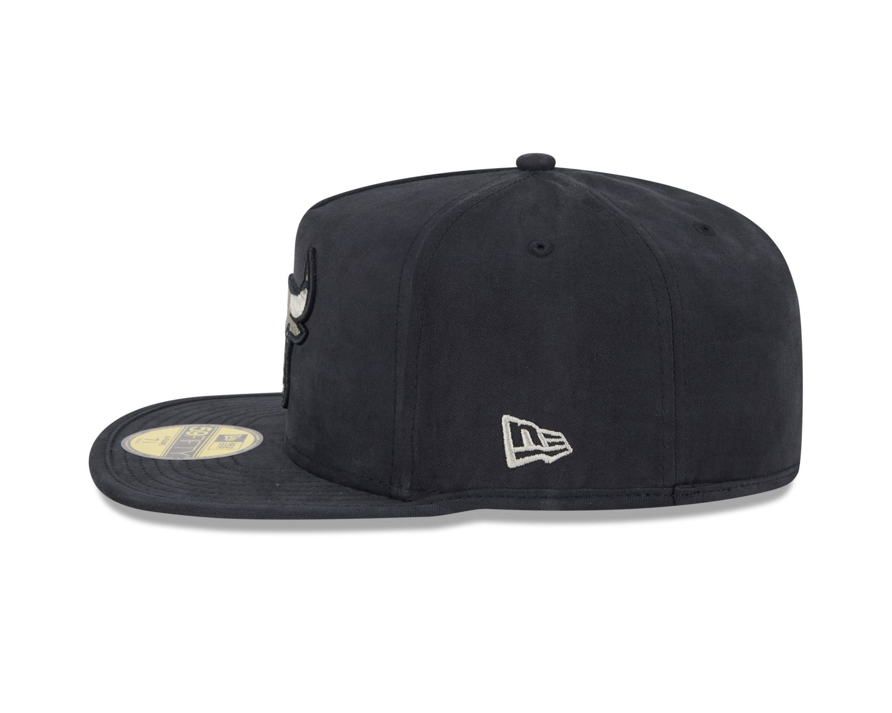 Bone New Era  59FIFTY A-Frame Chicago Bulls NBA Preto Preto 7